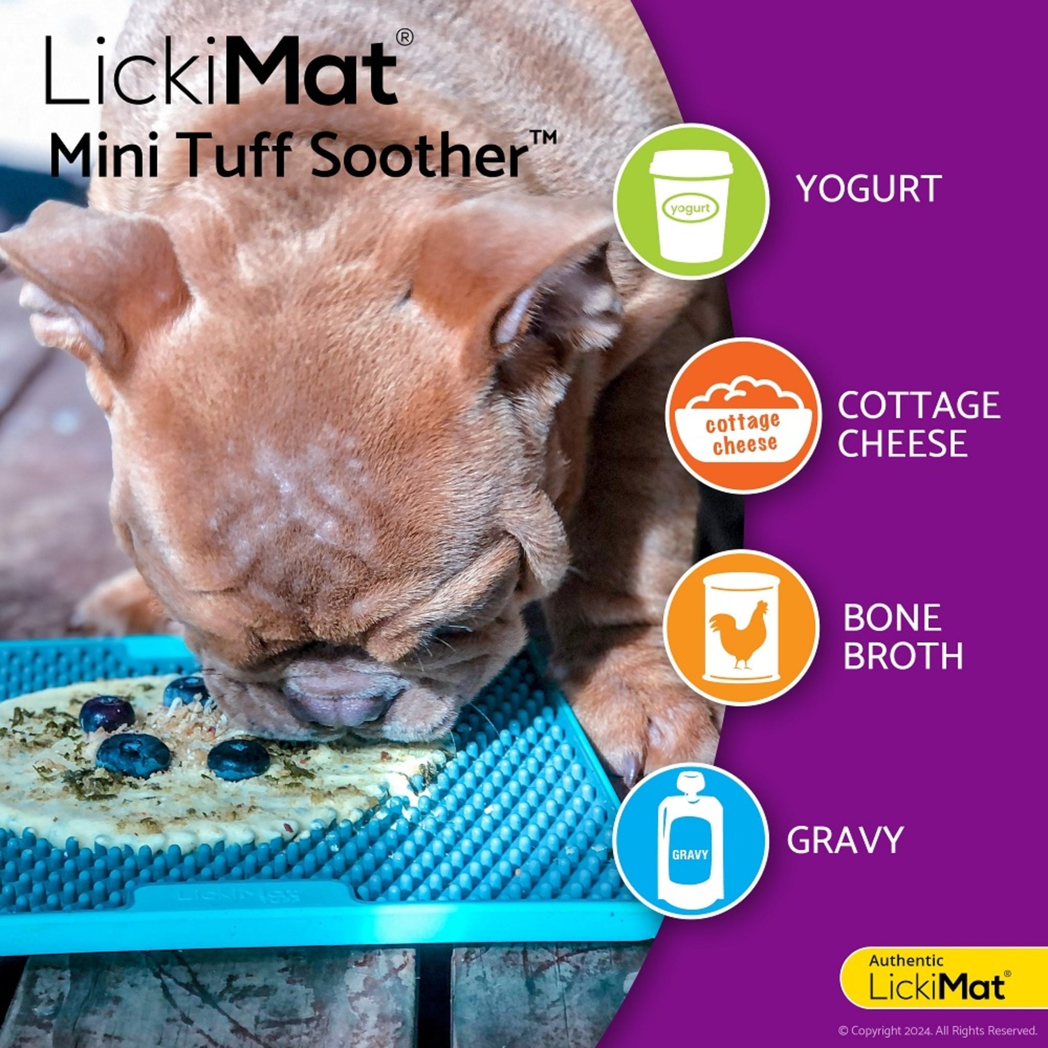 LickiMat Mini Soother Tuff – Die robuste Schleckmatte gegen Langeweile, Angst &amp; Fresshasten bei Hunden - Woofshack