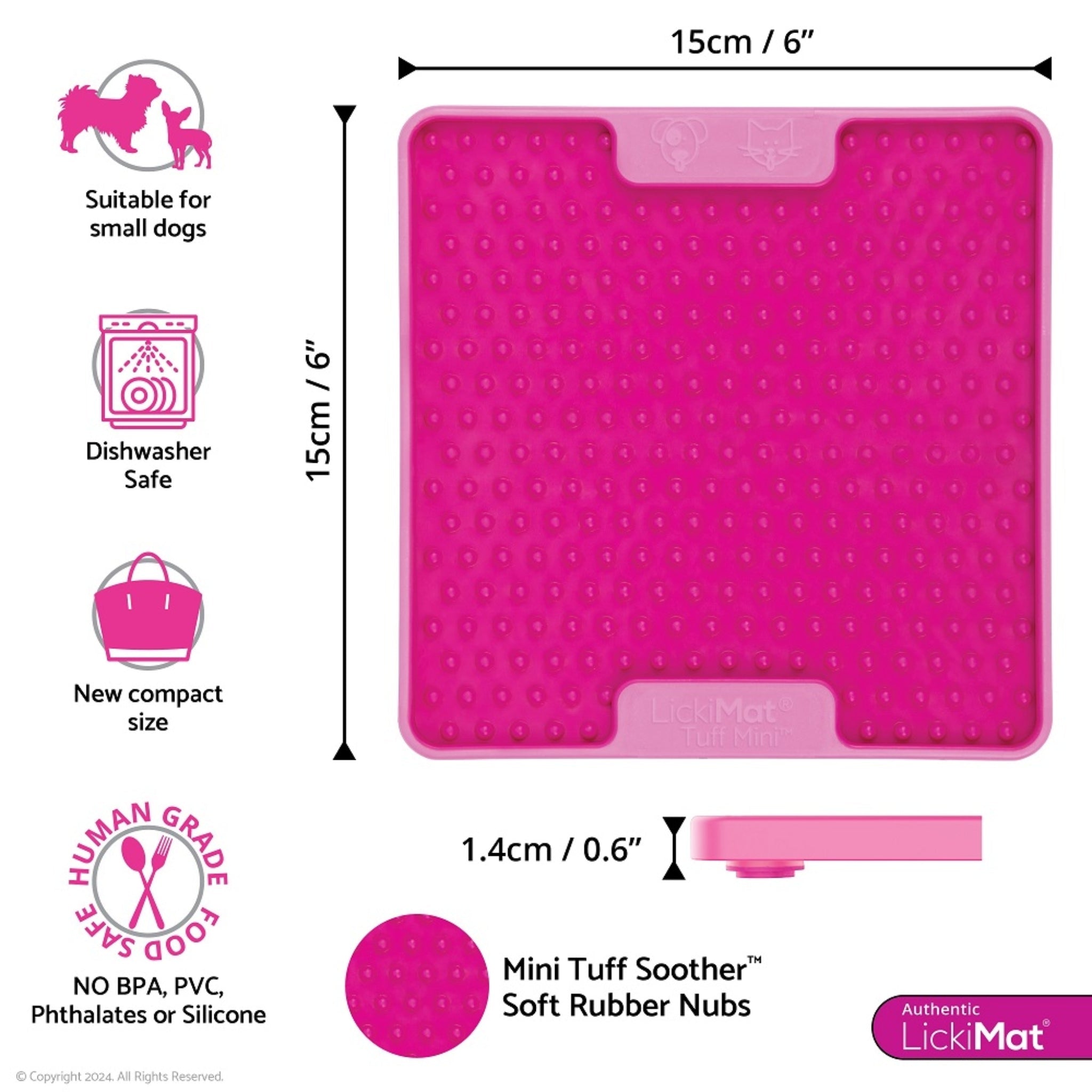 LickiMat Mini Soother Tuff – Die robuste Schleckmatte gegen Langeweile, Angst &amp; Fresshasten bei Hunden - Woofshack
