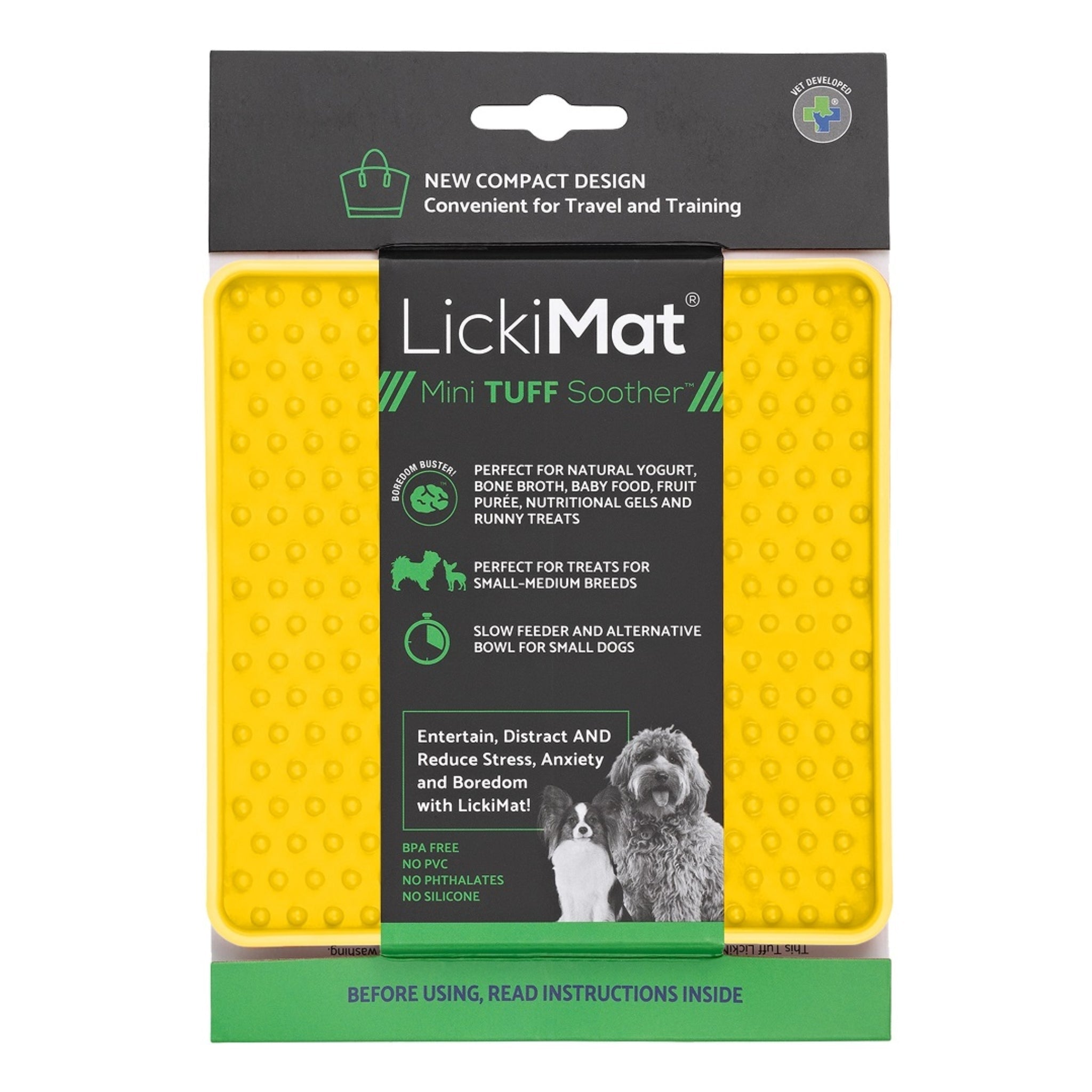 LickiMat Mini Soother Tuff – Die robuste Schleckmatte gegen Langeweile, Angst &amp; Fresshasten bei Hunden - Woofshack