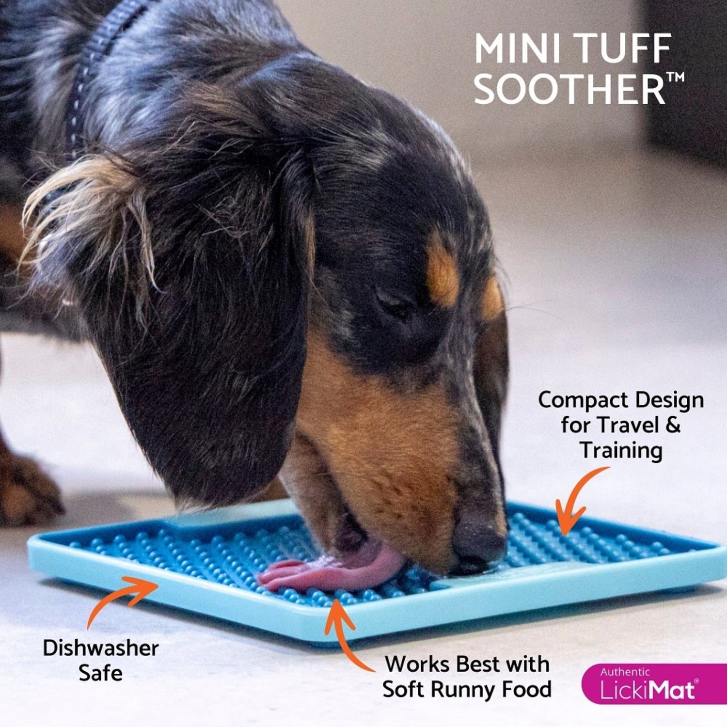 LickiMat Mini Soother Tuff – Die robuste Schleckmatte gegen Langeweile, Angst &amp; Fresshasten bei Hunden - Woofshack