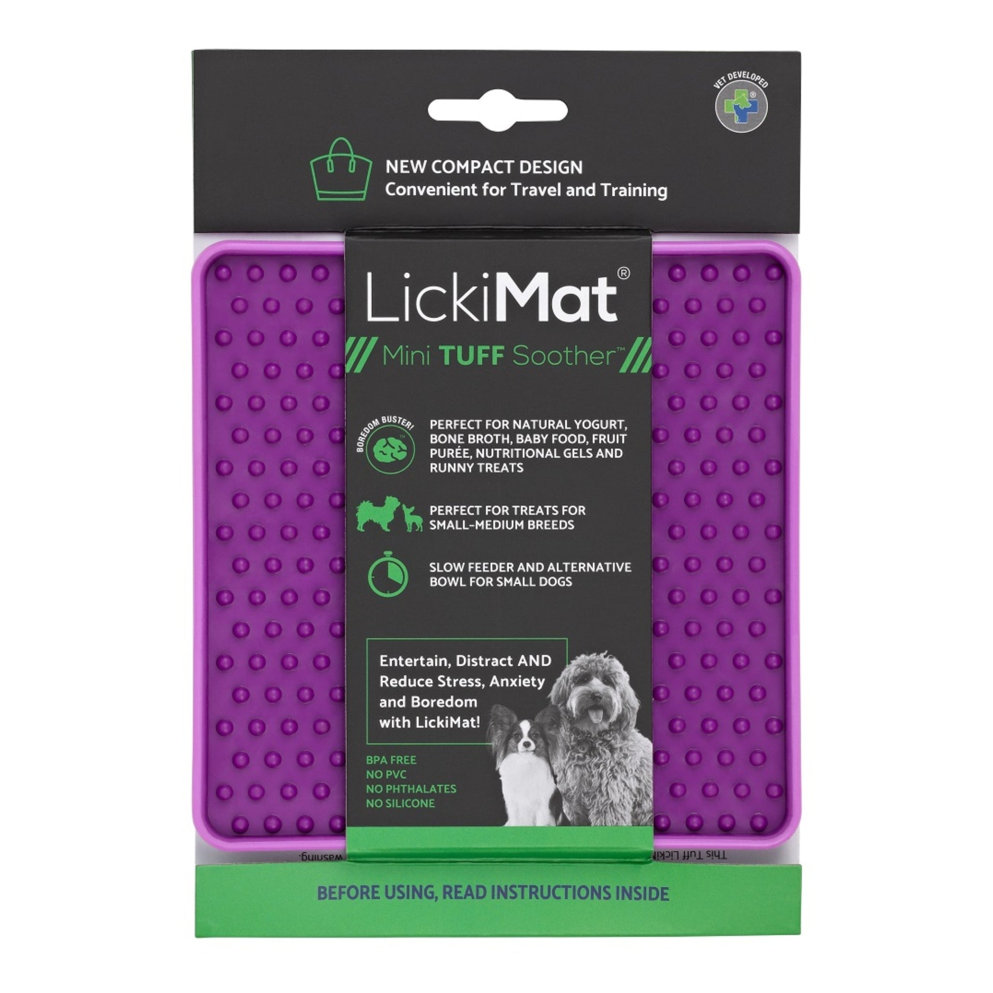 LickiMat Mini Soother Tuff – Die robuste Schleckmatte gegen Langeweile, Angst &amp; Fresshasten bei Hunden - Woofshack