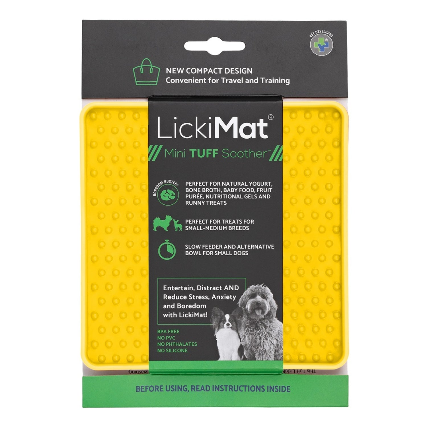 LickiMat Mini Soother Tuff – Die robuste Schleckmatte gegen Langeweile, Angst &amp; Fresshasten bei Hunden