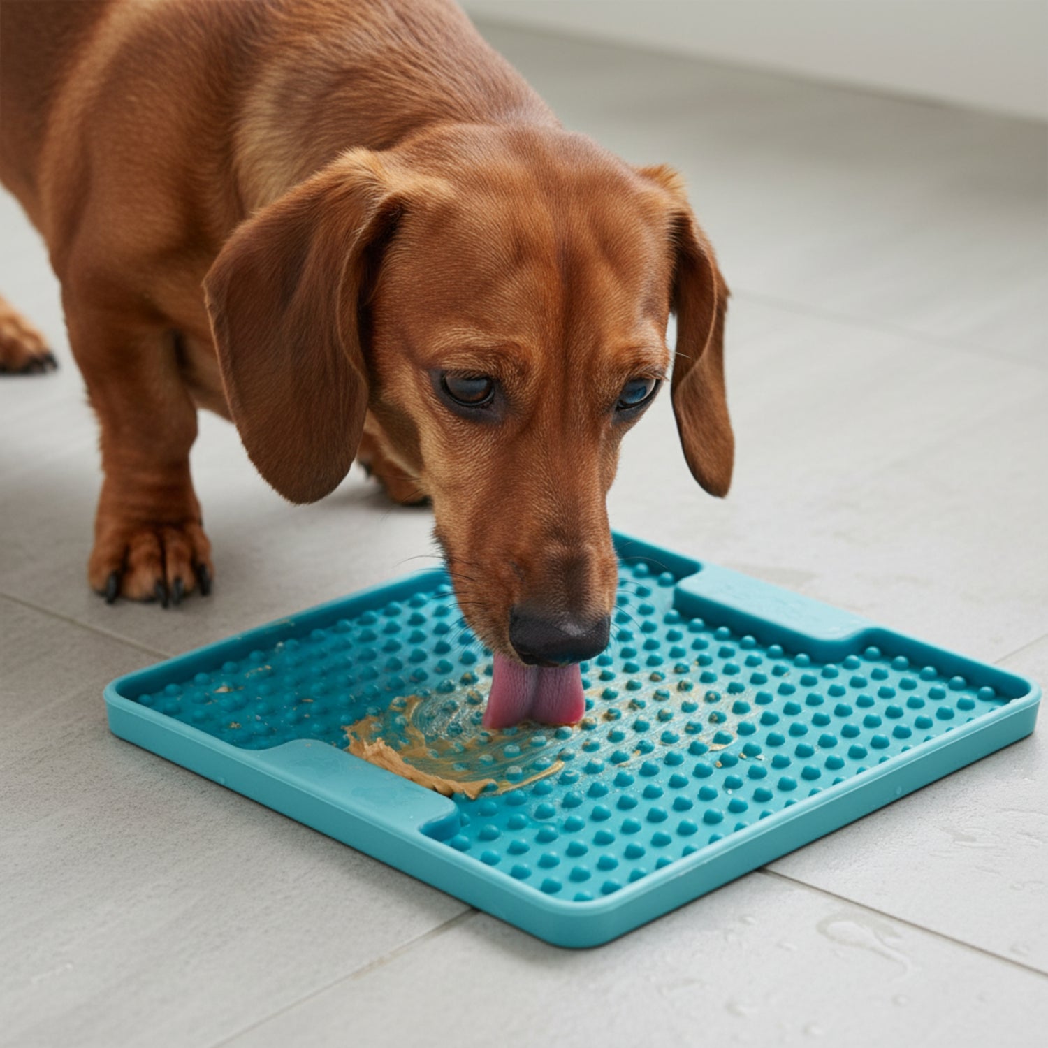 LickiMat Mini Soother Tuff – Die robuste Schleckmatte gegen Langeweile, Angst &amp; Fresshasten bei Hunden