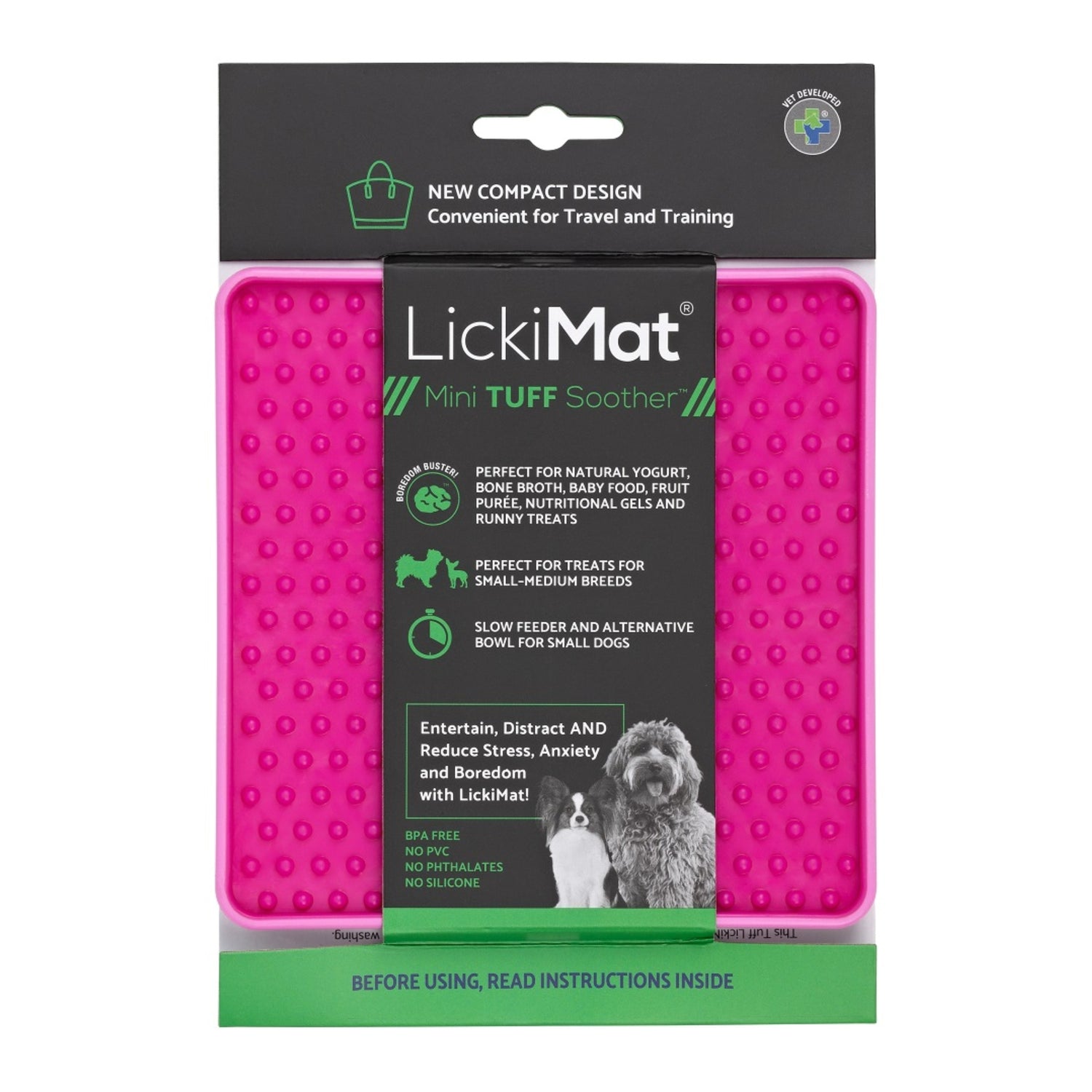 LickiMat Mini Soother Tuff – Die robuste Schleckmatte gegen Langeweile, Angst &amp; Fresshasten bei Hunden