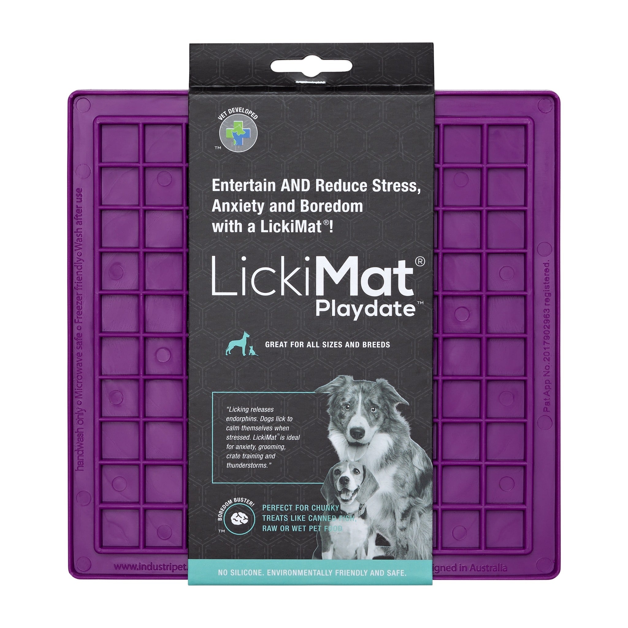LickiMat Classic Playdate Schleckmatte – Anti-Stress &amp; Beruhigung für ängstliche Hunde
