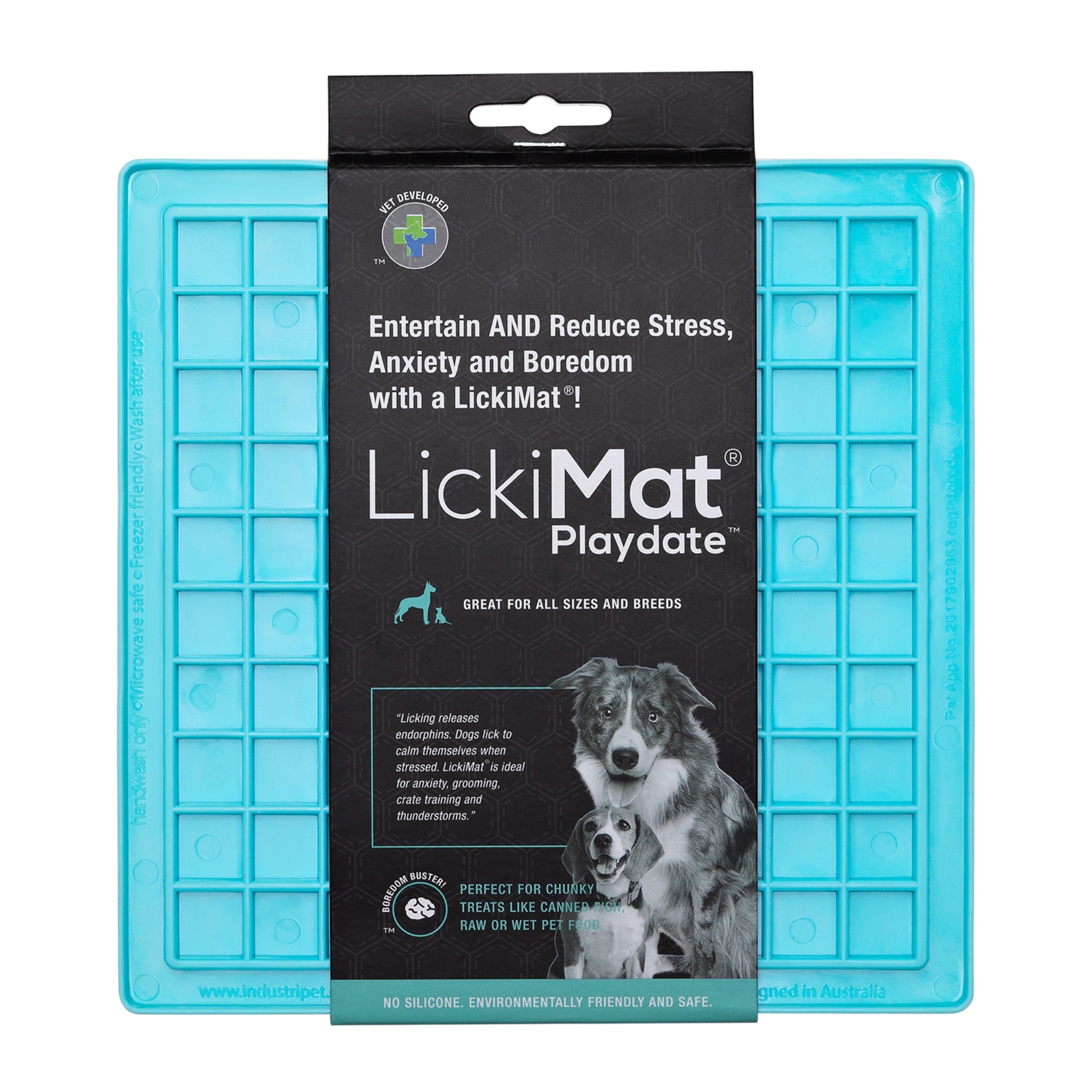 LickiMat Classic Playdate Schleckmatte – Anti-Stress &amp; Beruhigung für ängstliche Hunde