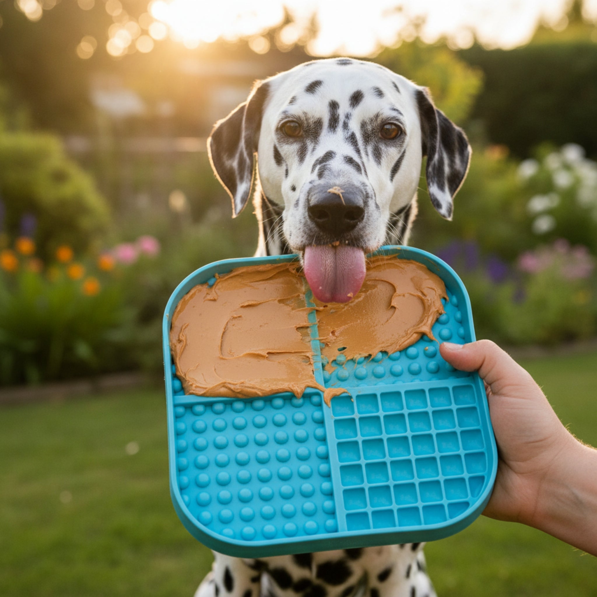 LickiMat Slomo XL – Die originale Schleckmatte für Hunde | Slow Feeder gegen Langeweile, Stress &amp; Angst | BPA-frei, spülmaschinenfest, gefriertauglich - Woofshack