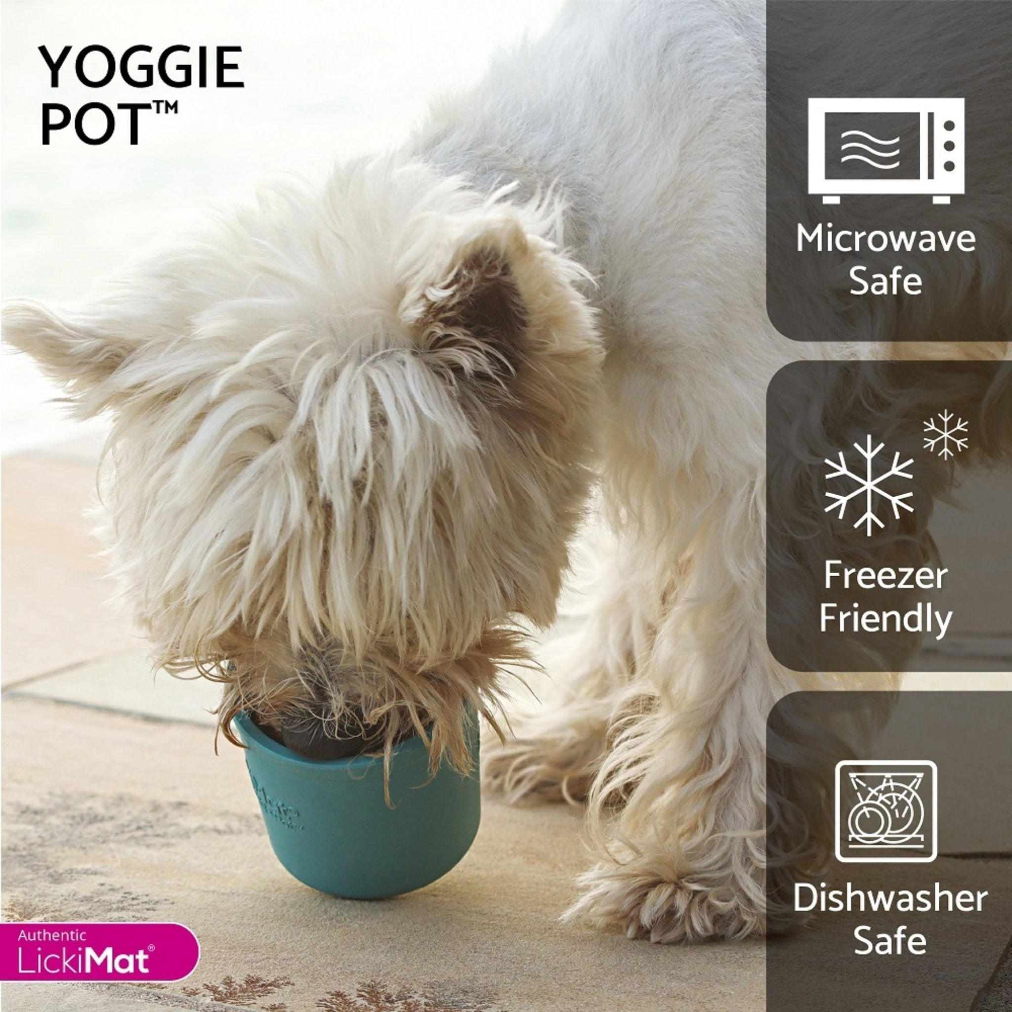 LickiMat Yoggie Pot – Anti - Schling Hundenapf für langsames Fressen &amp; entspanntes Lecken - Woofshack