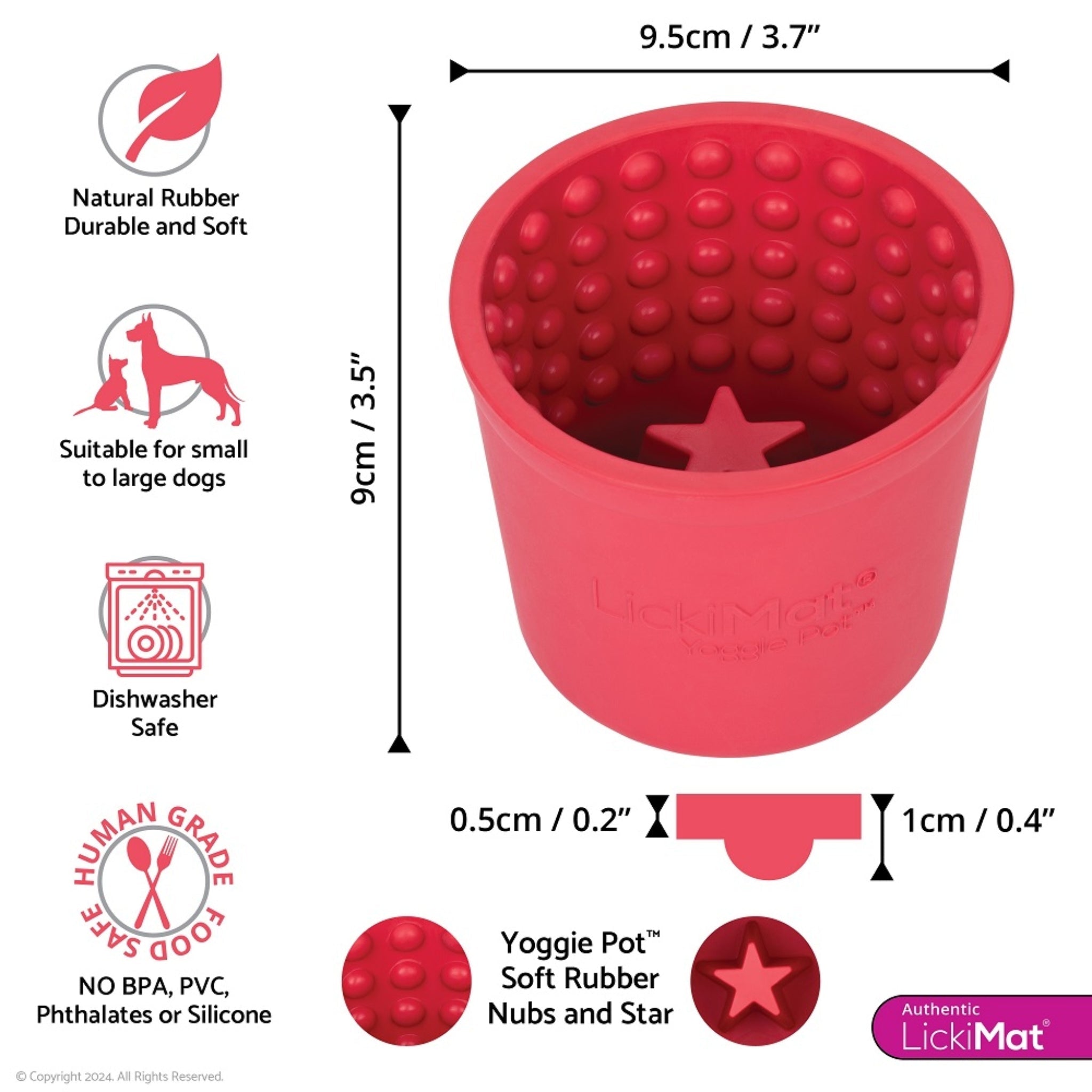 LickiMat Yoggie Pot – Anti - Schling Hundenapf für langsames Fressen &amp; entspanntes Lecken - Woofshack