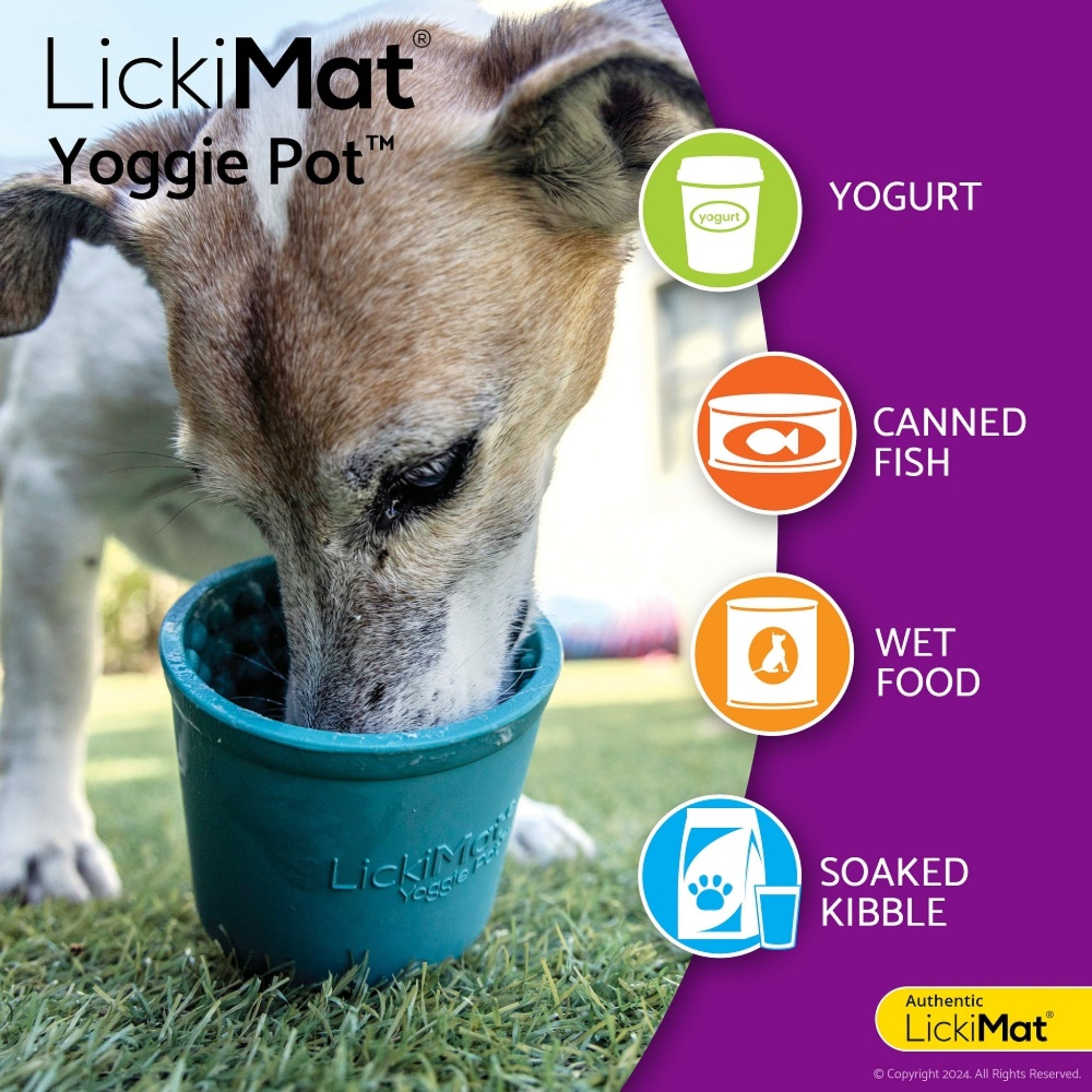 LickiMat Yoggie Pot – Anti - Schling Hundenapf für langsames Fressen &amp; entspanntes Lecken - Woofshack