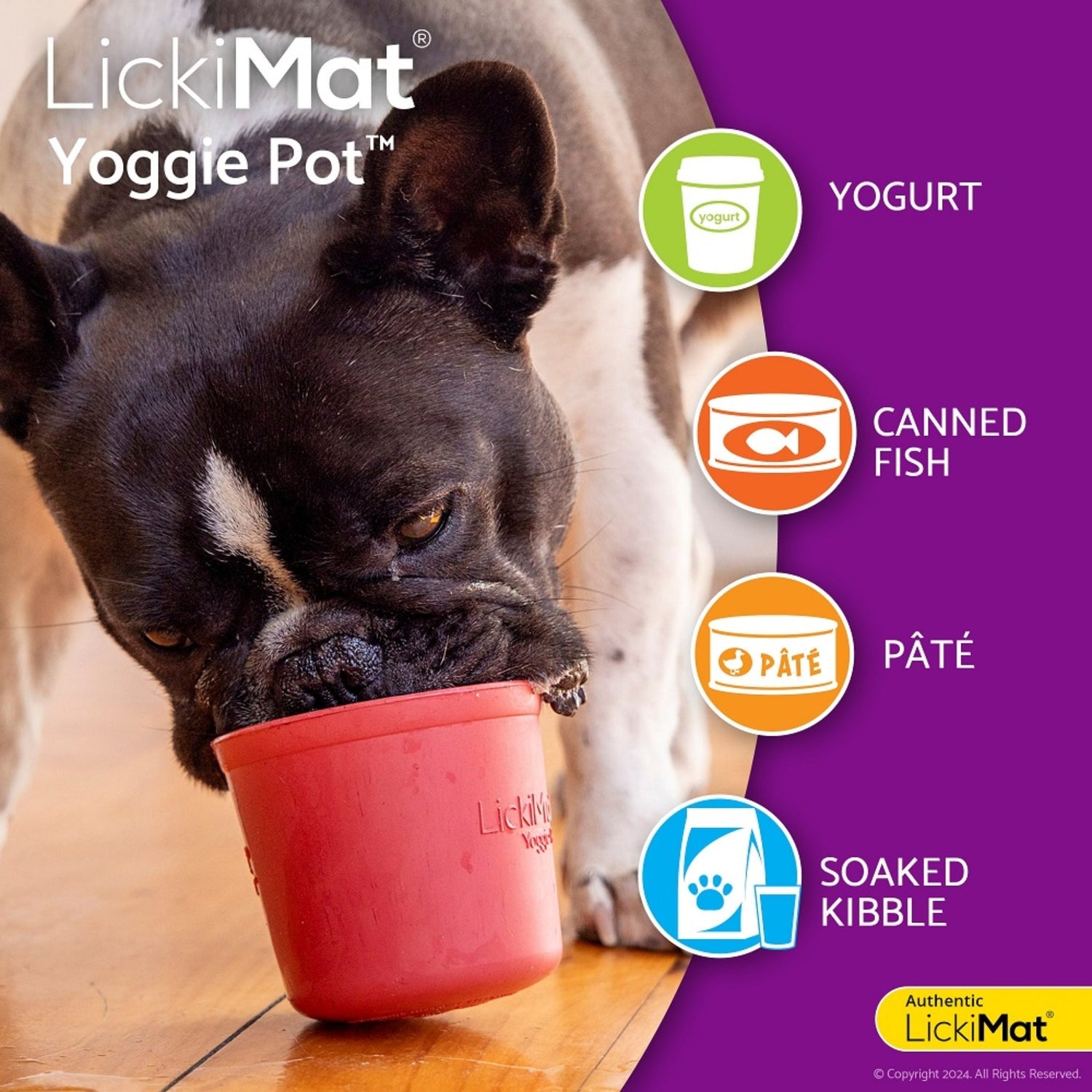 LickiMat Yoggie Pot – Anti - Schling Hundenapf für langsames Fressen &amp; entspanntes Lecken - Woofshack