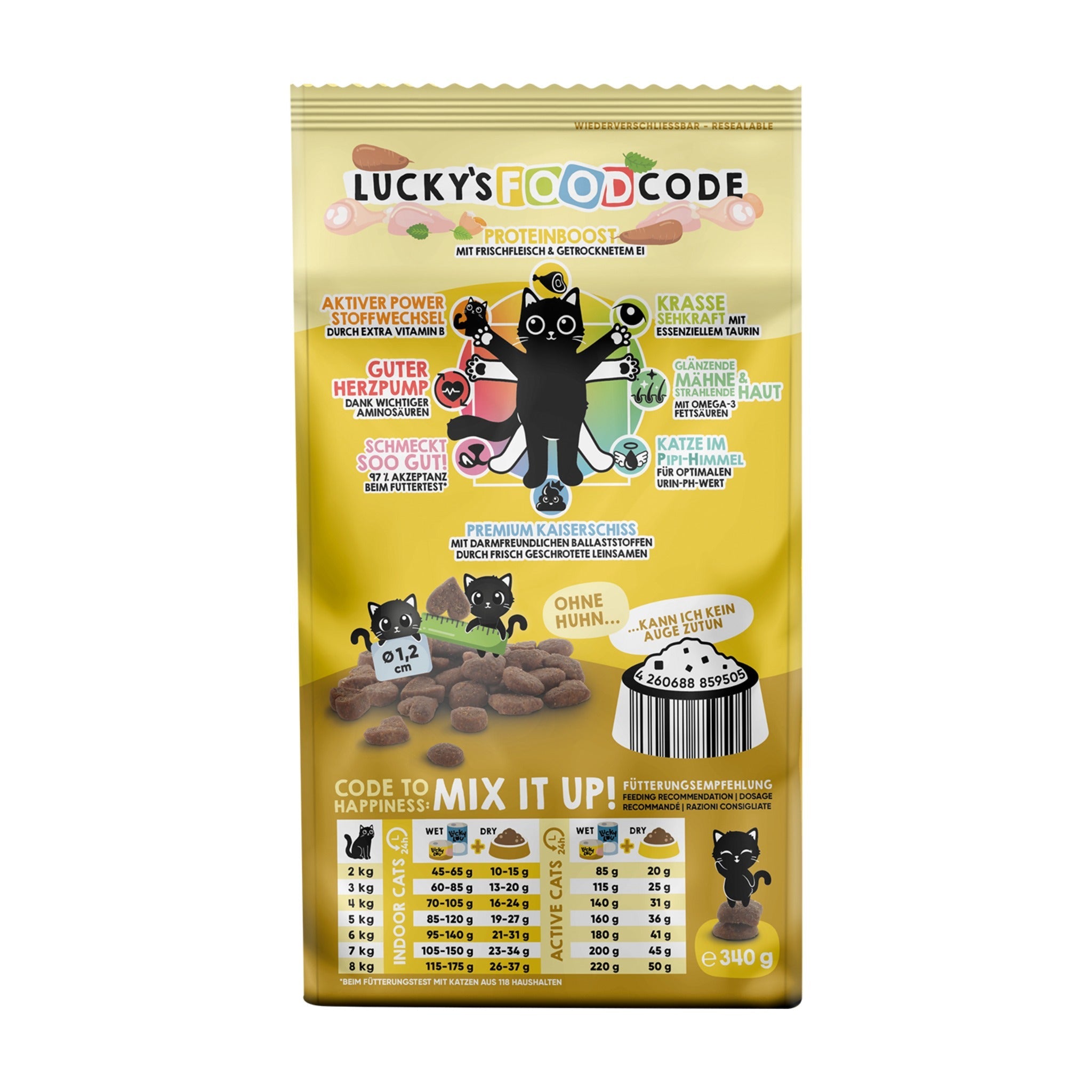 Lucky Lou Food Code Adult Geflügel &amp; Huhn, Katzen Trockenfutter - Woofshack