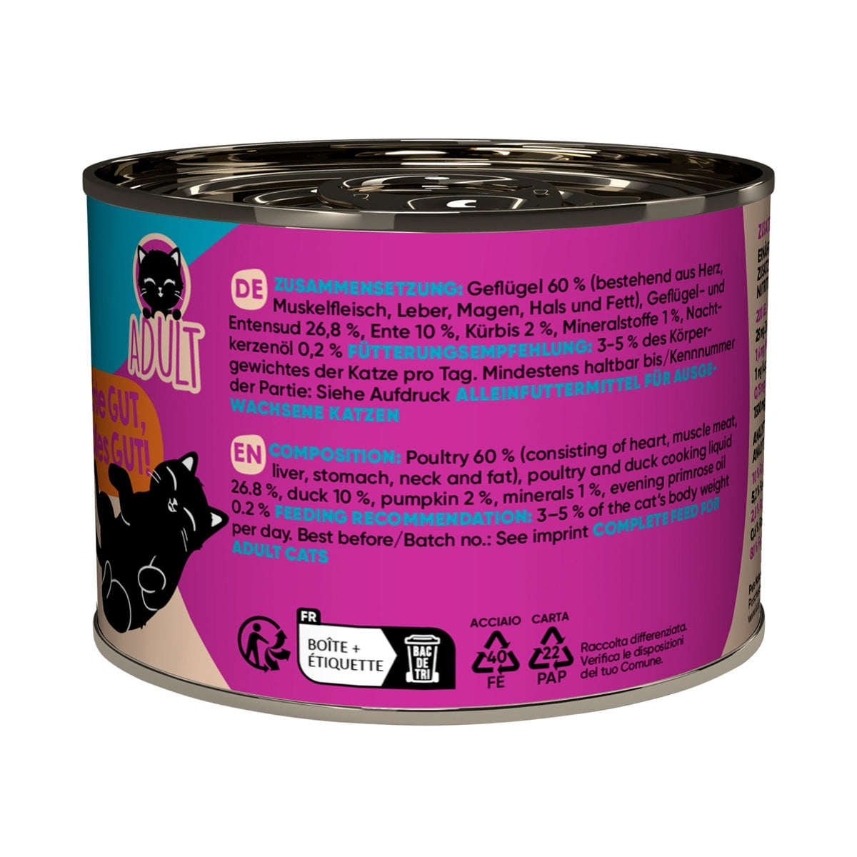 Lucky Lou Life Stage Adult Geflügel &amp; Ente, Katzen Nassfutter - Woofshack