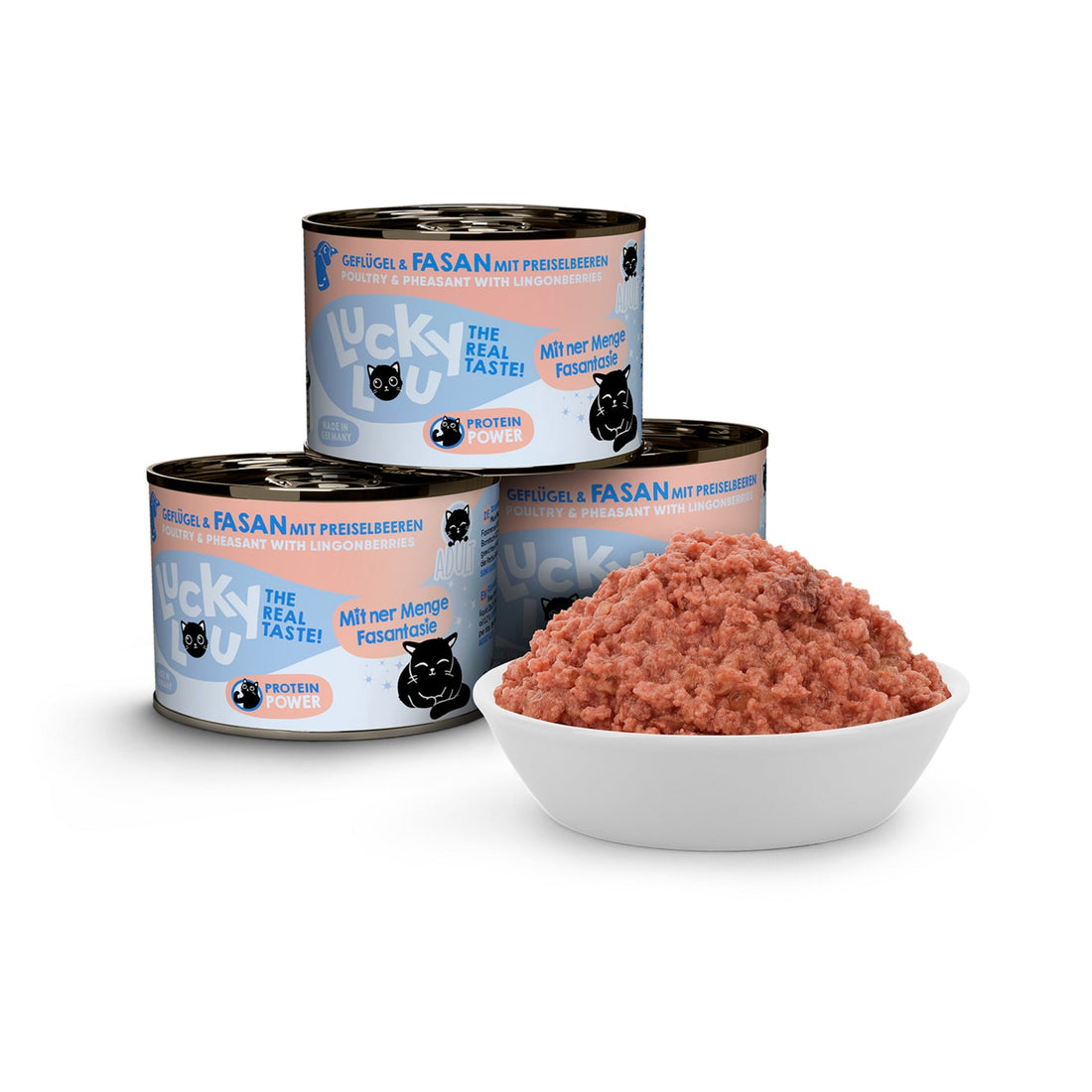 Lucky Lou Life Stage Adult Geflügel &amp; Fasan, Katzen Nassfutter - Woofshack