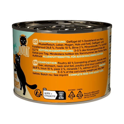 Lucky Lou Life Stage Adult Geflügel &amp; Forelle, Katzen Nassfutter - Woofshack