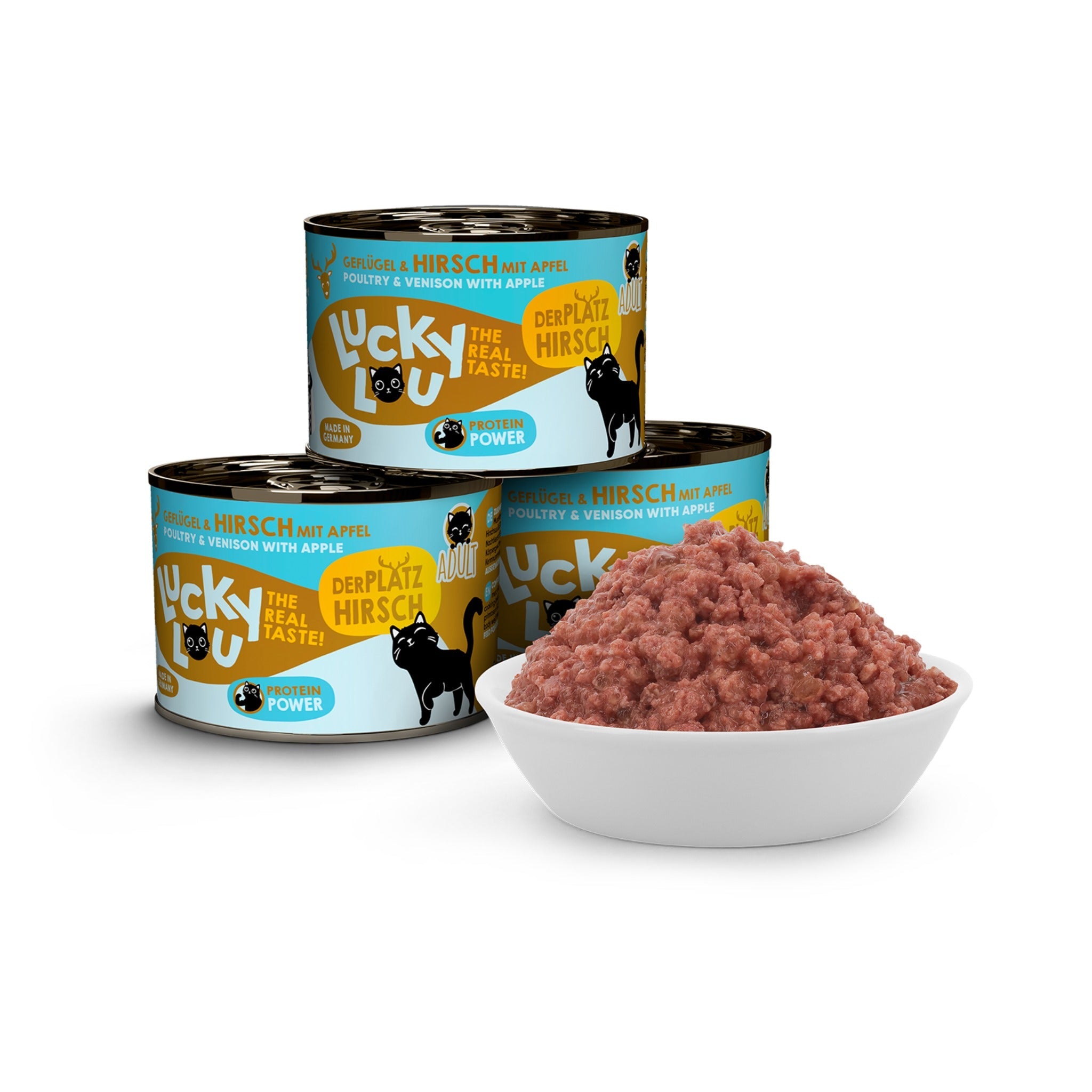 Lucky Lou Life Stage Adult Geflügel &amp; Hirsch, Katzen Nassfutter - Woofshack
