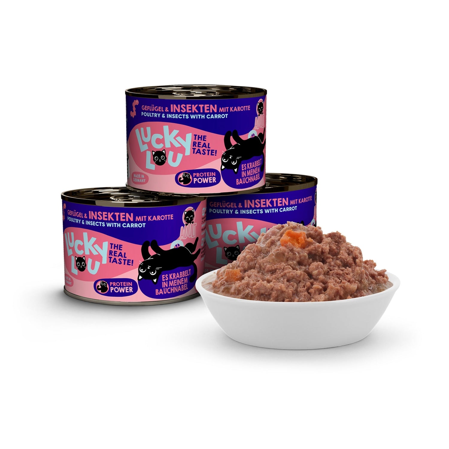 Lucky Lou Life Stage Adult Geflügel &amp; Insekten, Katzen Nassfutter - Woofshack