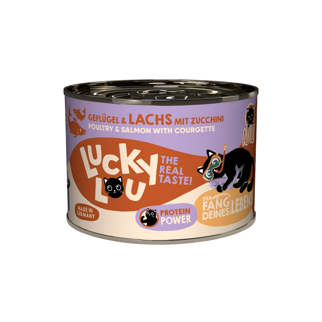 Lucky Lou Life Stage Adult Geflügel & Lachs, Katzen Nassfutter - Woofshack