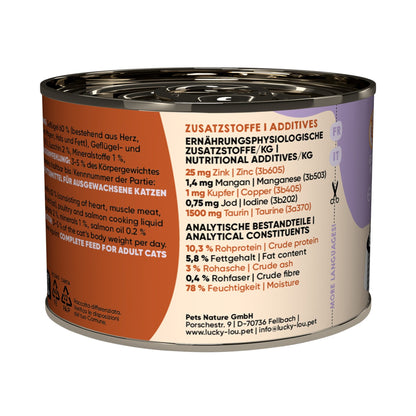 Lucky Lou Life Stage Adult Geflügel &amp; Lachs, Katzen Nassfutter - Woofshack