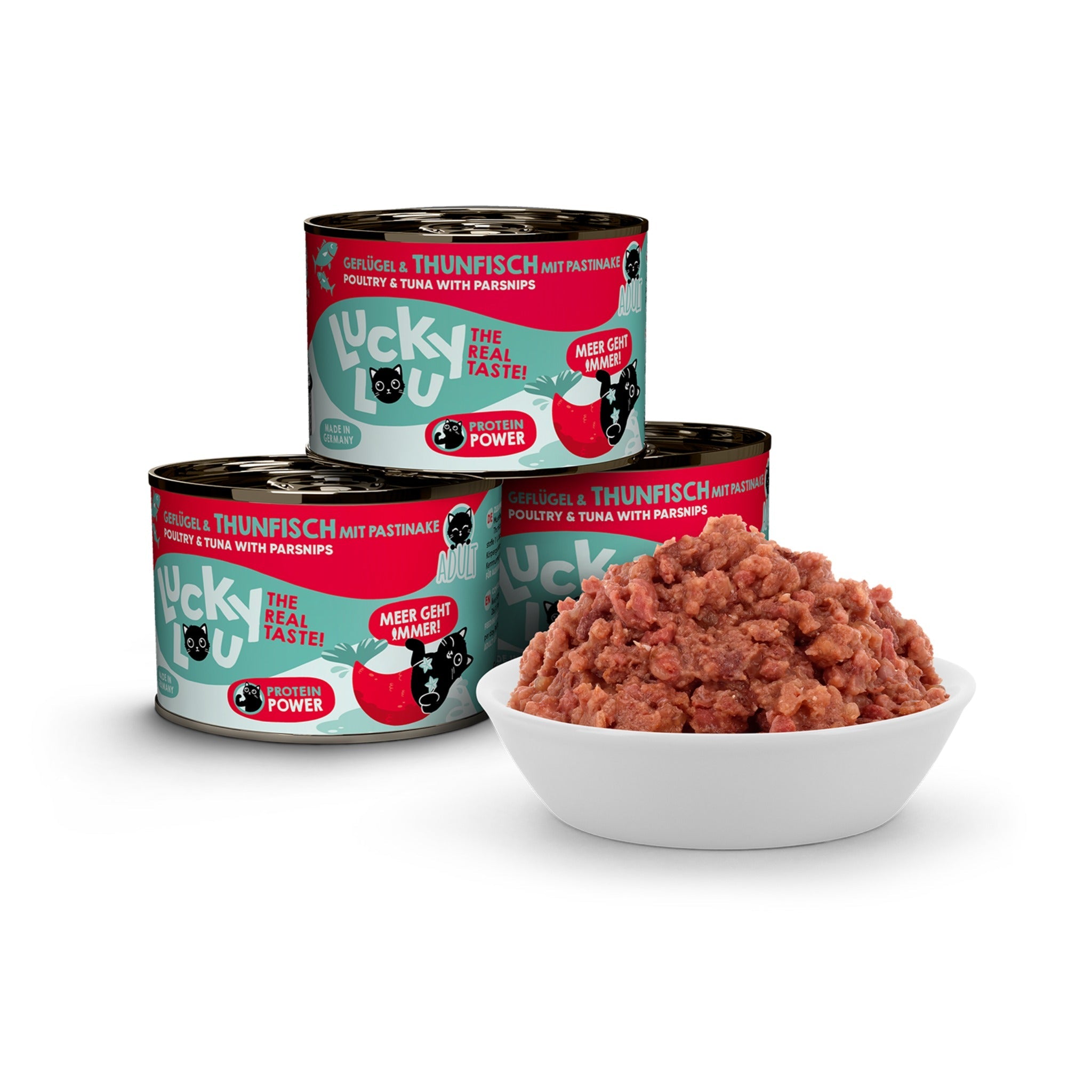Lucky Lou Life Stage Adult Geflügel &amp; Thunfisch, Katzen Nassfutter - Woofshack