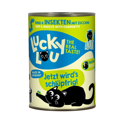 Lucky Lou Life Stage Adult Rind &amp; Insekten, Katzen Nassfutter - Woofshack