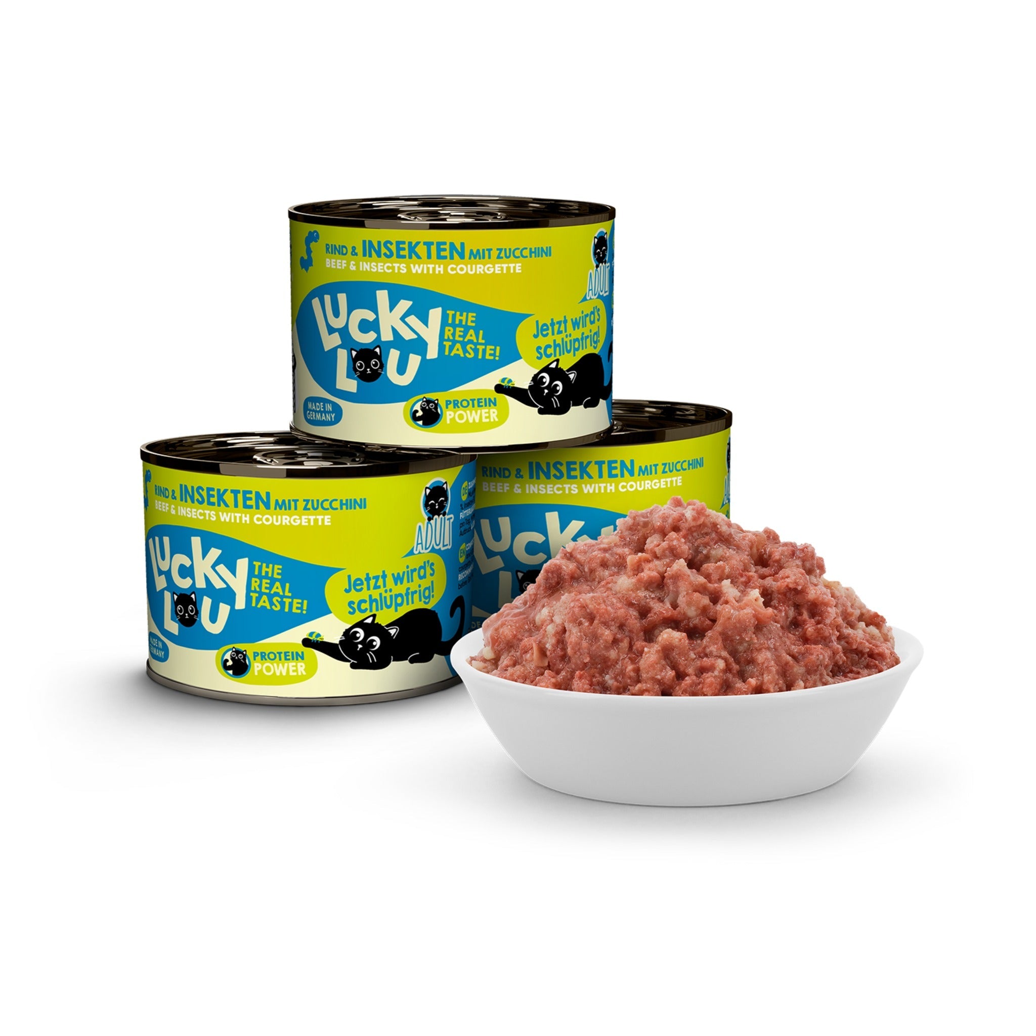 Lucky Lou Life Stage Adult Rind &amp; Insekten, Katzen Nassfutter - Woofshack