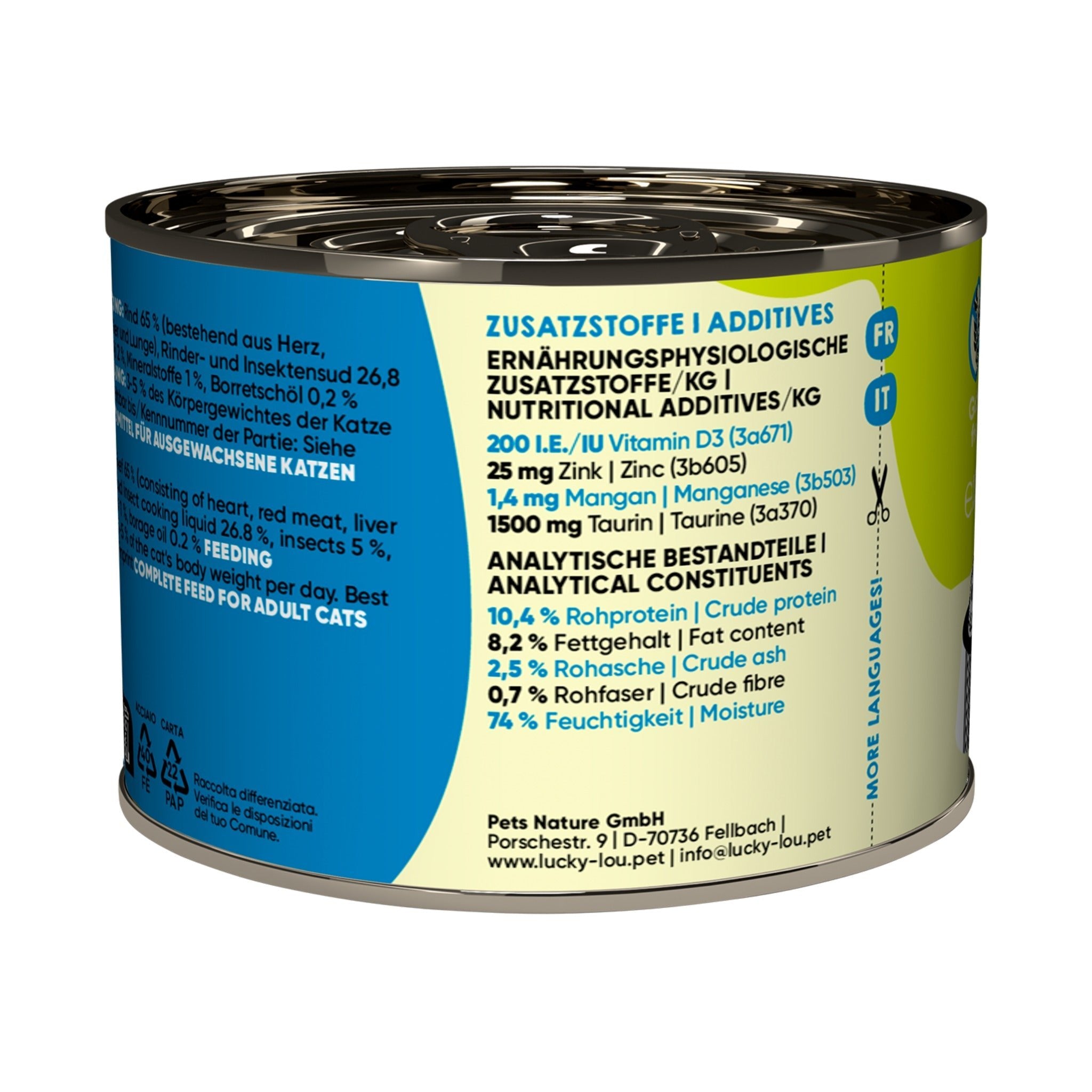Lucky Lou Life Stage Adult Rind &amp; Insekten, Katzen Nassfutter - Woofshack