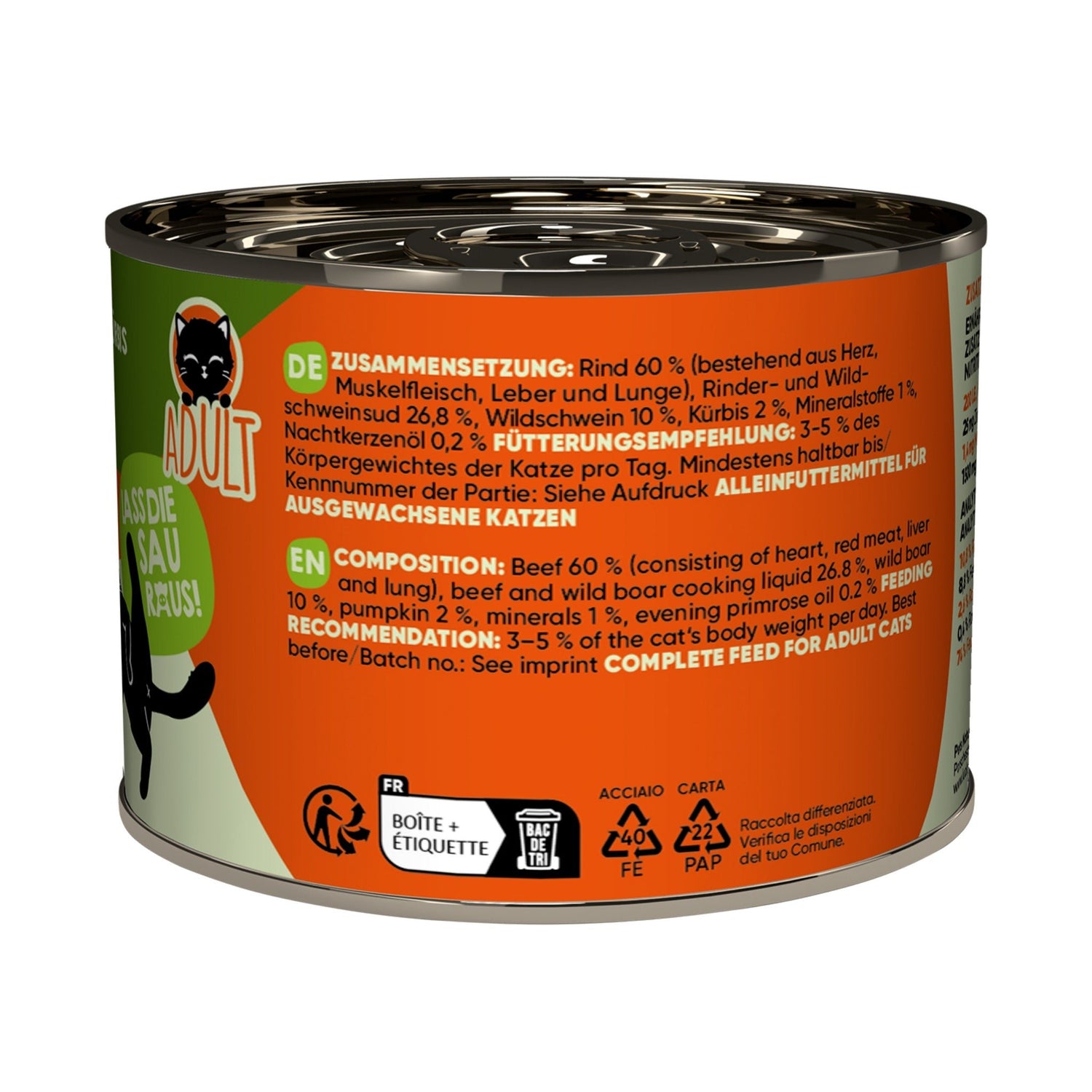 Lucky Lou Life Stage Adult Rind &amp; Wildschwein, Katzen Nassfutter - Woofshack