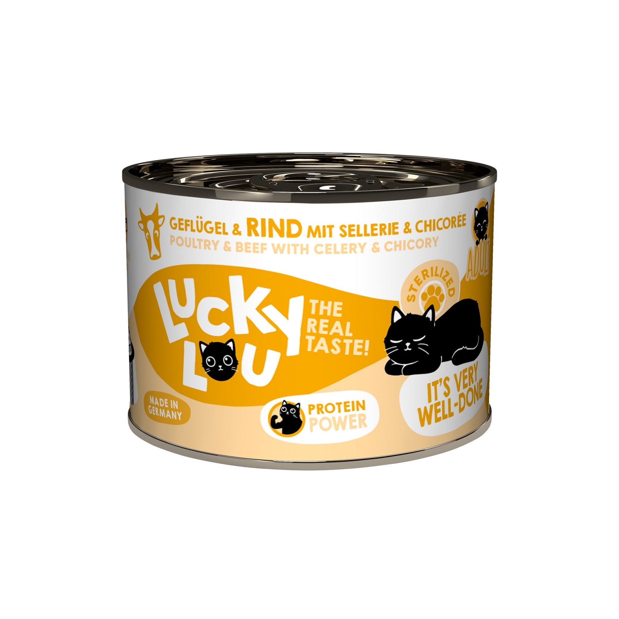 Lucky Lou Life Stage Sterilized Geflügel &amp; Rind, Katzen Nassfutter - Woofshack
