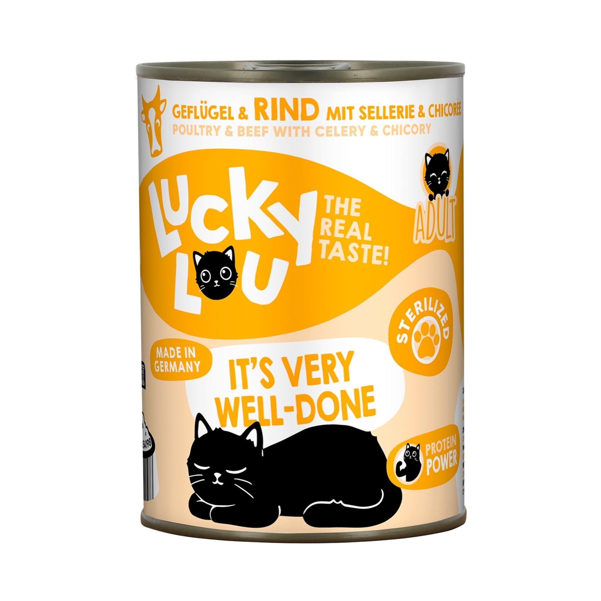 Lucky Lou Life Stage Sterilized Geflügel &amp; Rind, Katzen Nassfutter - Woofshack