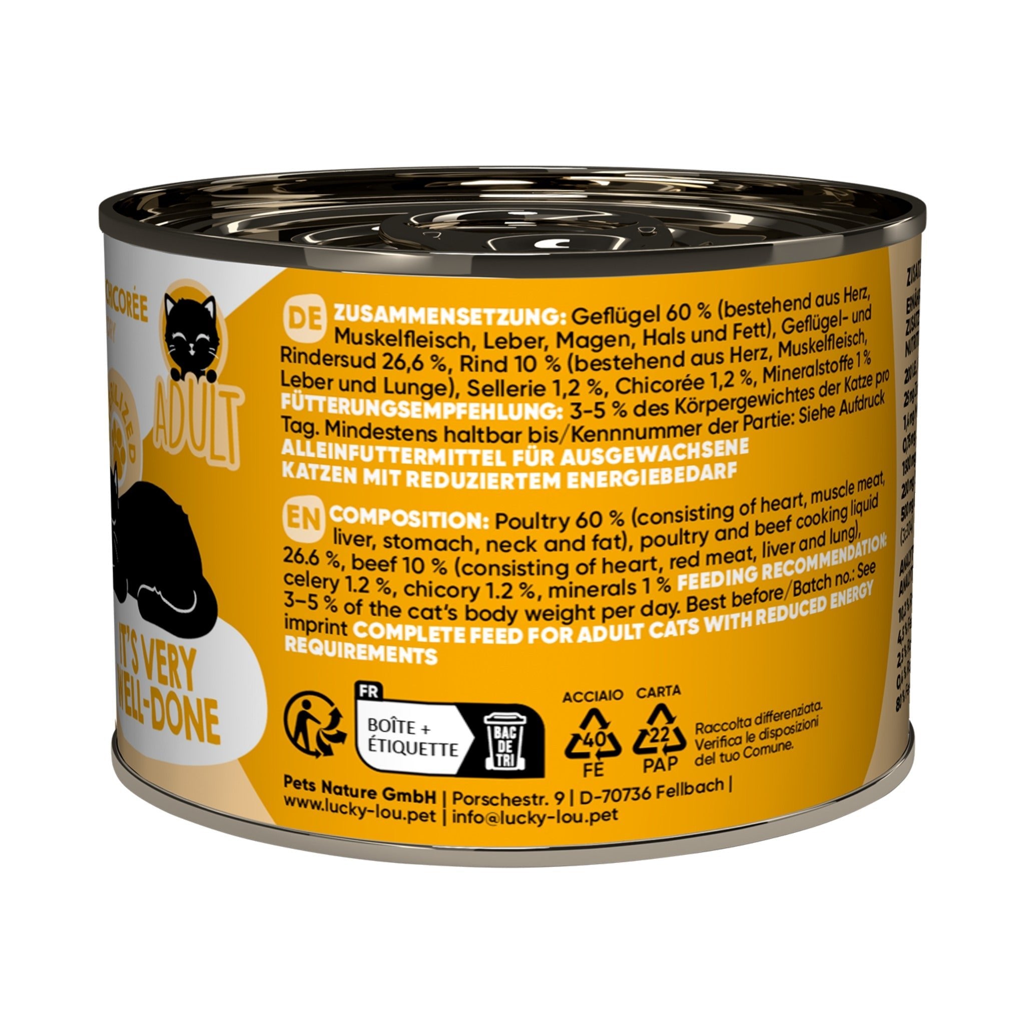 Lucky Lou Life Stage Sterilized Geflügel &amp; Rind, Katzen Nassfutter - Woofshack