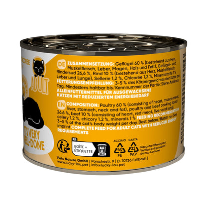 Lucky Lou Life Stage Sterilized Geflügel &amp; Rind, Katzen Nassfutter - Woofshack