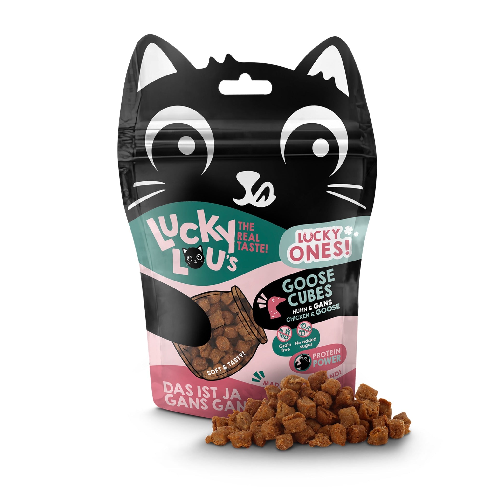 Lucky Lou Lucky Ones Cubes Huhn &amp; Gans, Katzensnack - Woofshack