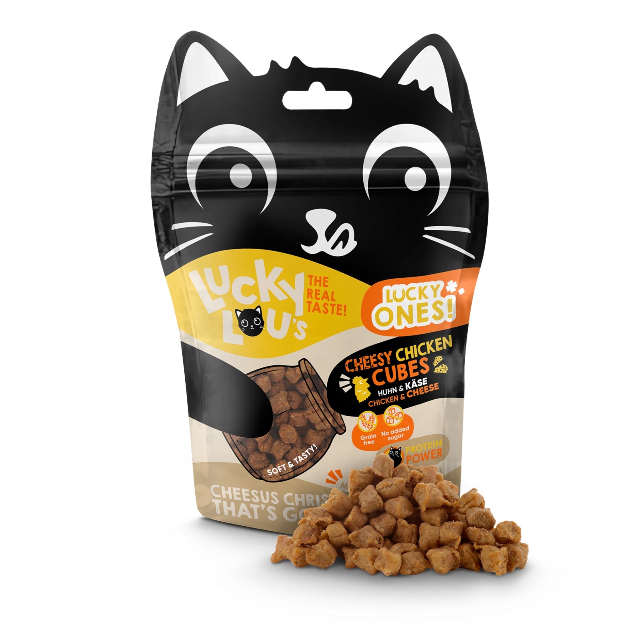 Lucky Lou Lucky Ones Cubes Huhn &amp; Käse, Katzensnack - Woofshack