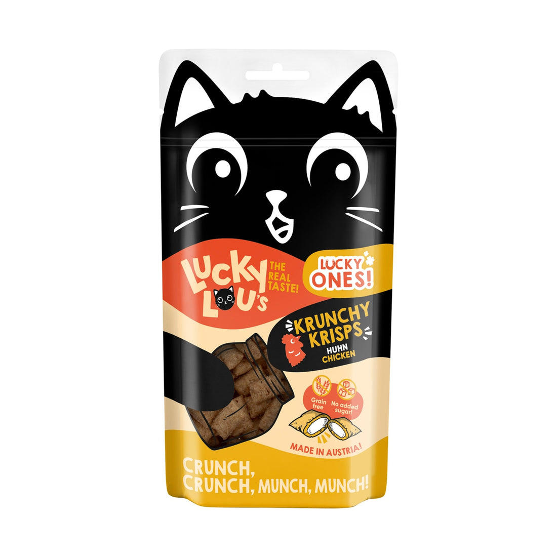 Lucky Lou Lucky Ones Krunchy Krisps Huhn, Katzensnack - Woofshack