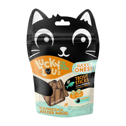 Lucky Lou Lucky Ones Sticks Huhn &amp; Forelle, Katzensnack - Woofshack
