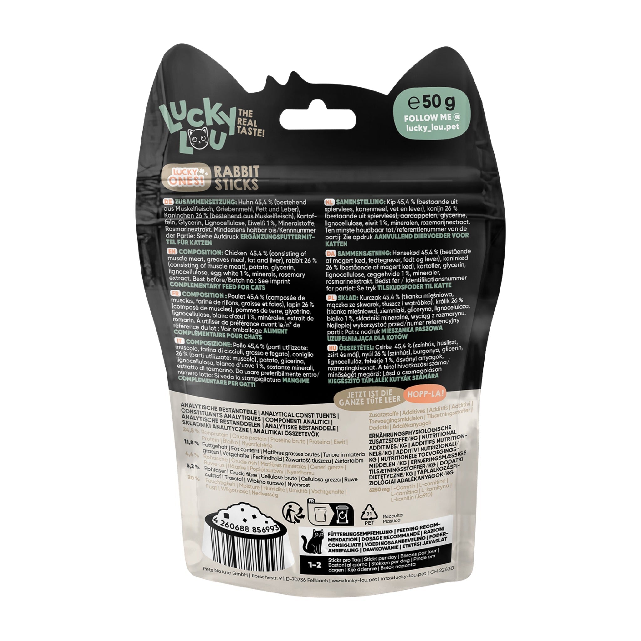 Lucky Lou Lucky Ones Sticks Huhn &amp; Kaninchen, Katzensnack - Woofshack