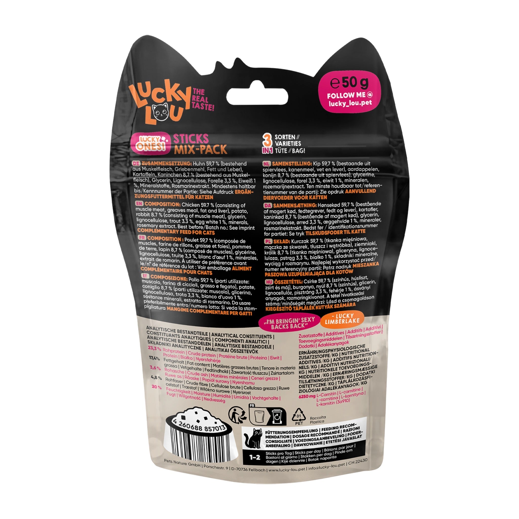 Lucky Lou Lucky Ones Sticks Mix, Katzensnack - Woofshack