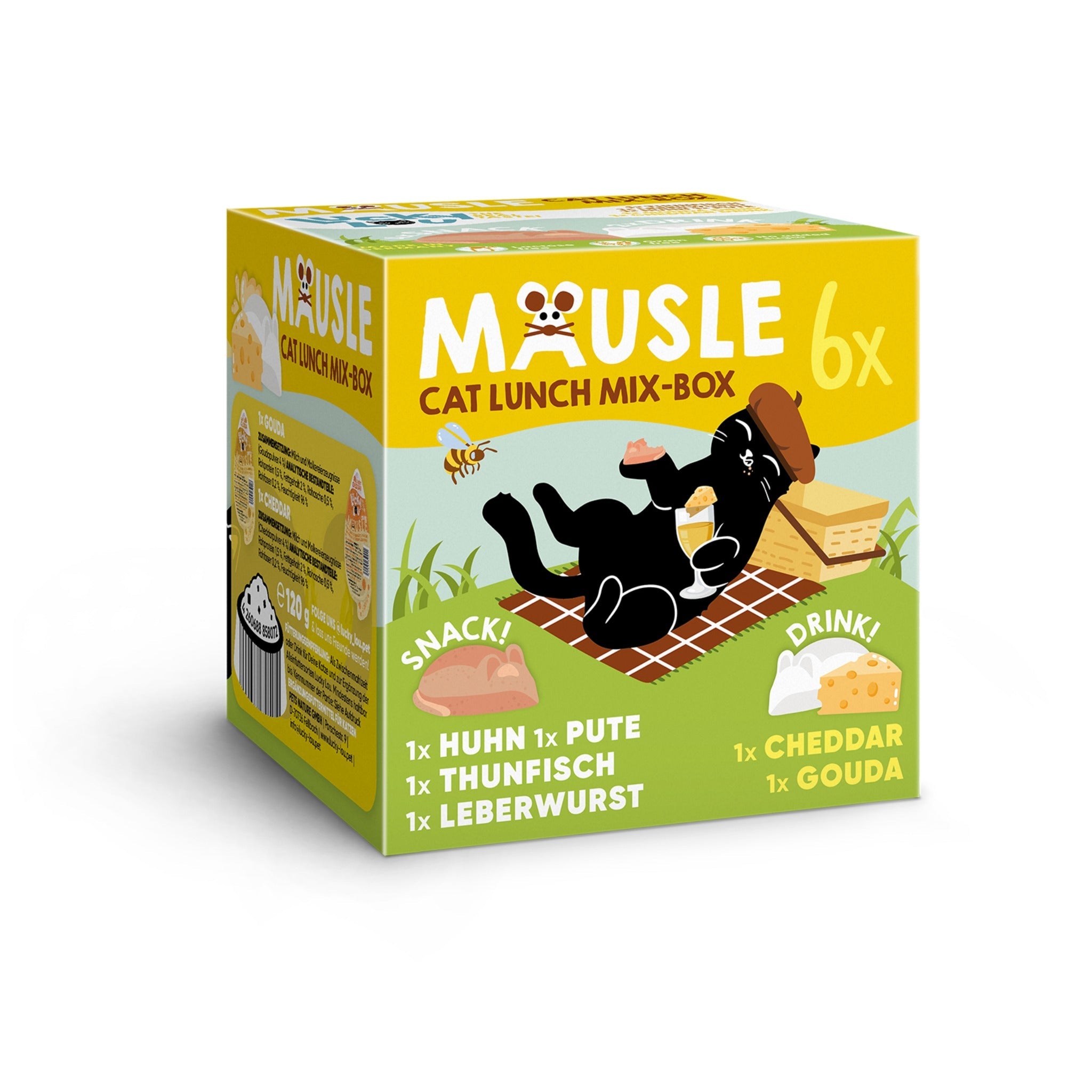Lucky Lou Mäusle Cat Lunch Mix - Box, Katzensnack - Woofshack