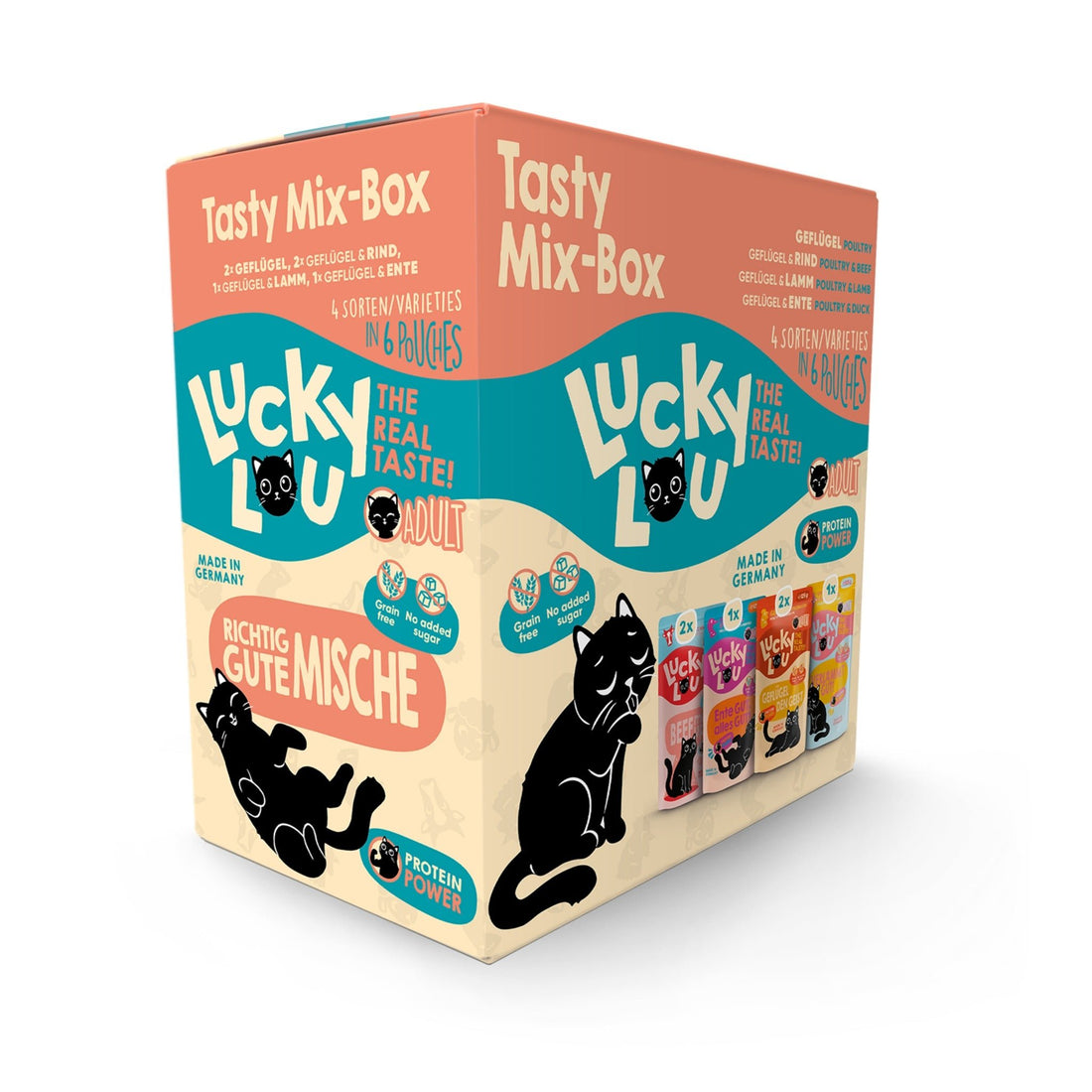 Lucky Lou Pouch Life Stage Adult Tasty - Mix, Katzen Nassfutter - Woofshack