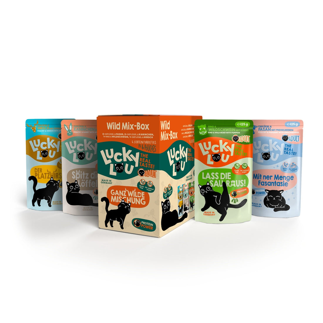 Lucky Lou Pouch Life Stage Adult Wild - Mix, Katzen Nassfutter - Woofshack