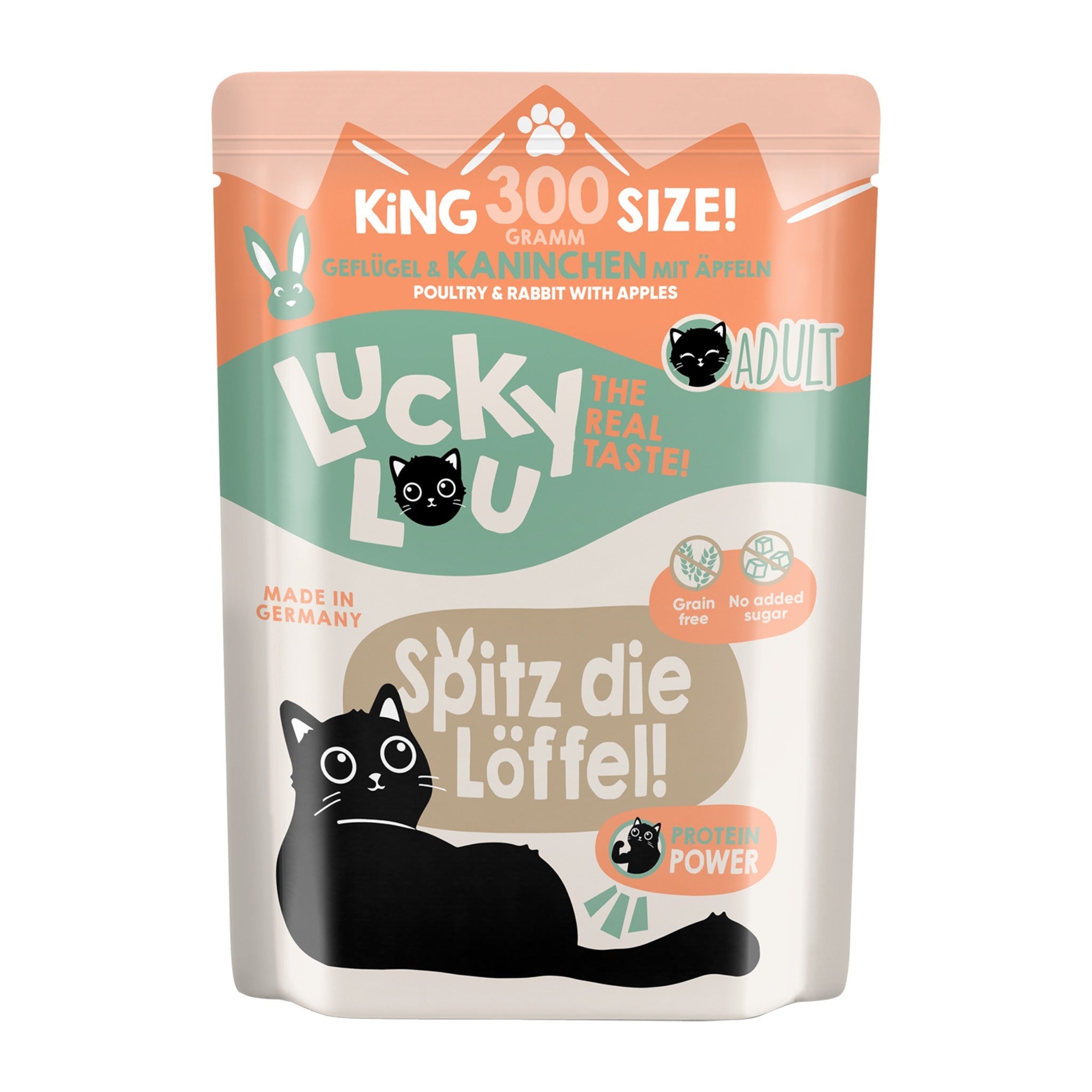 Lucky Lou Pouch Lifestage Adult Geflügel &amp; Kaninchen, Katzen Nassfutter - Woofshack