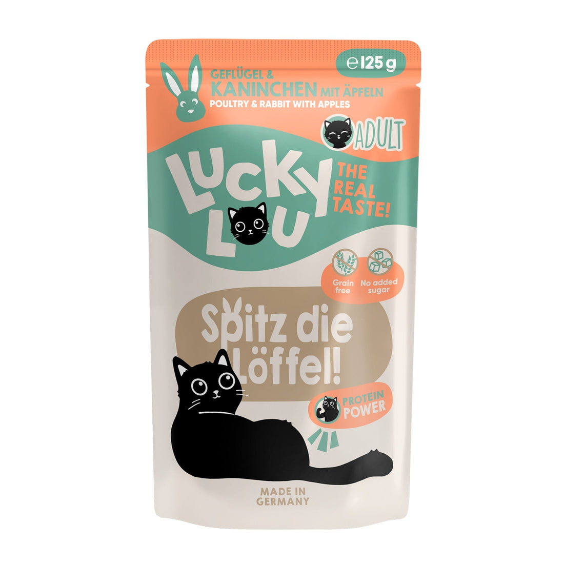 Lucky Lou Pouch Lifestage Adult Geflügel &amp; Kaninchen, Katzen Nassfutter - Woofshack