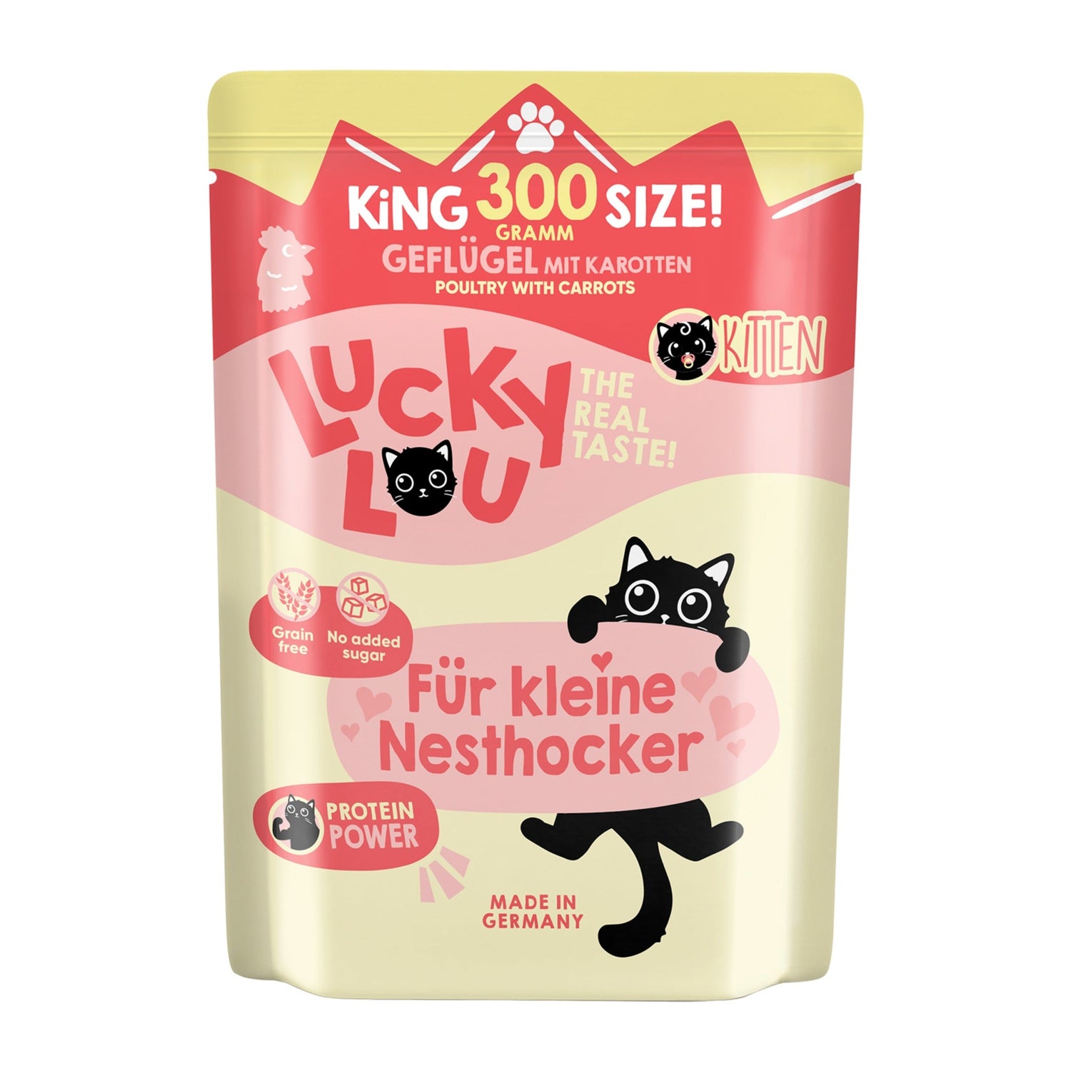 Lucky Lou Pouch Lifestage Kitten Geflügel, Nassfutter - Woofshack