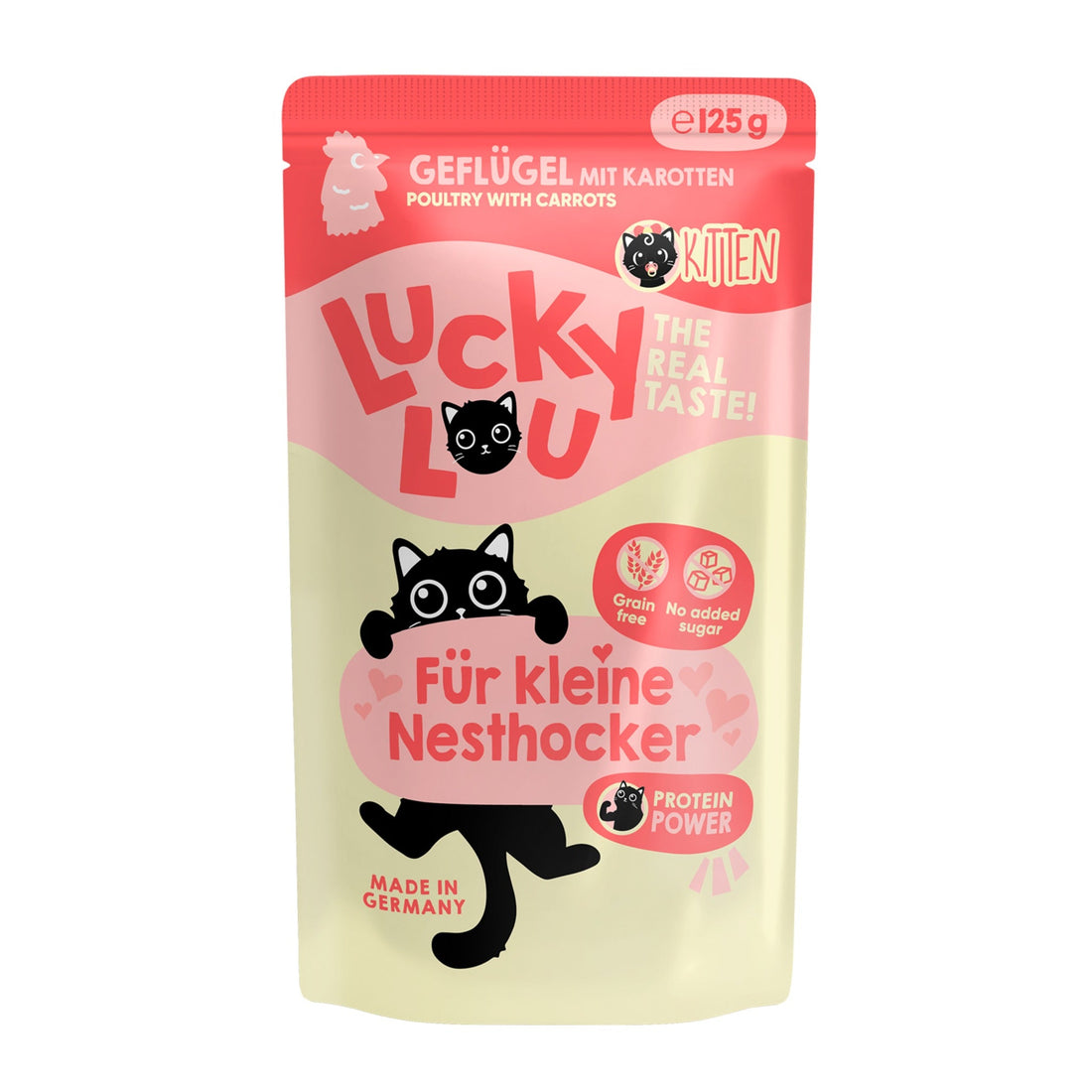 Lucky Lou Pouch Lifestage Kitten Geflügel, Nassfutter - Woofshack