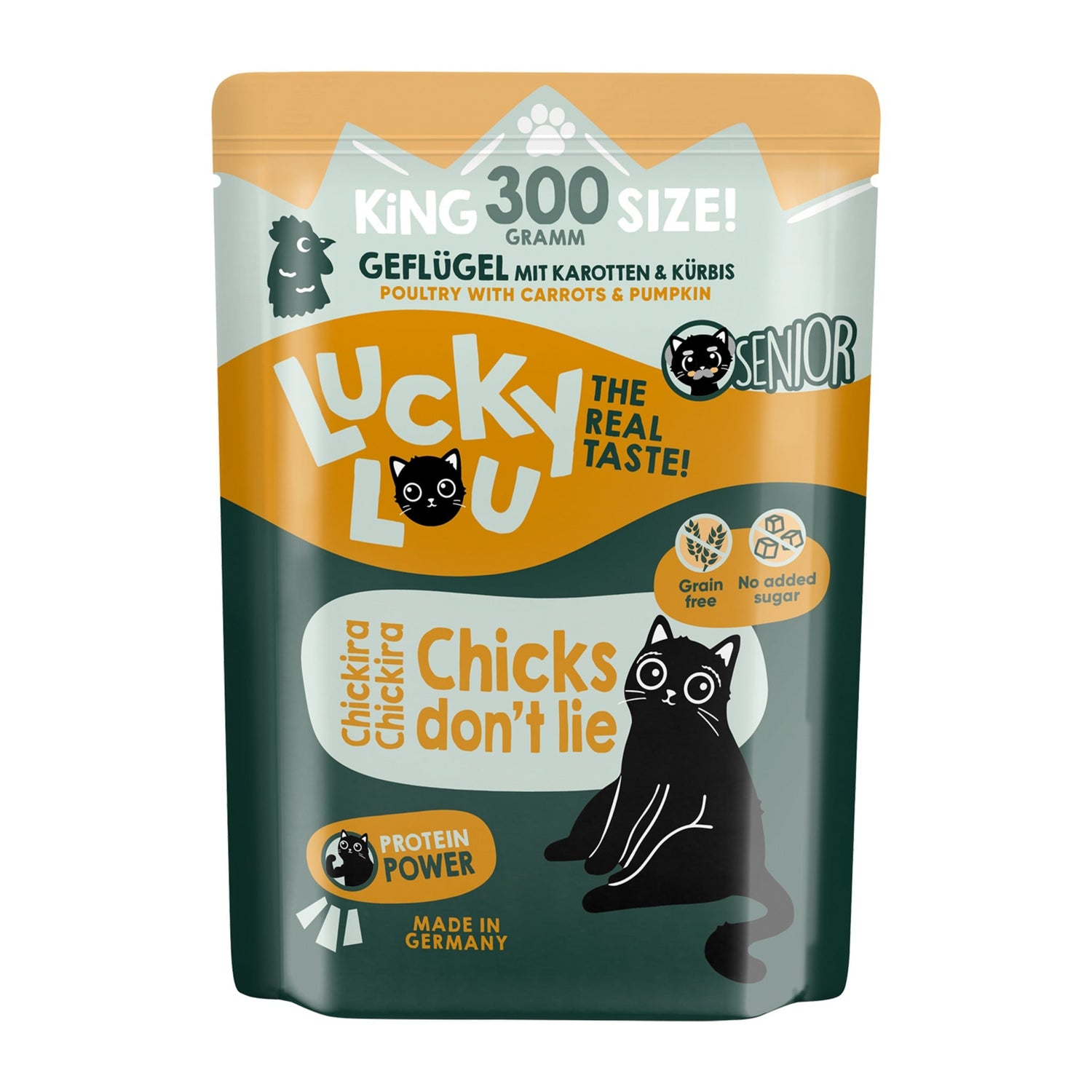 Lucky Lou Pouch Lifestage Senior Geflügel, Katzen Nassfutter - Woofshack