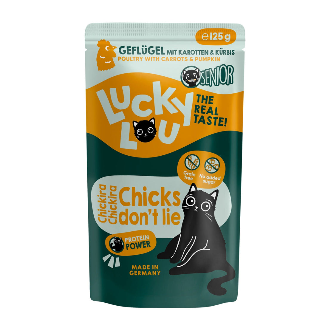 Lucky Lou Pouch Lifestage Senior Geflügel, Katzen Nassfutter - Woofshack