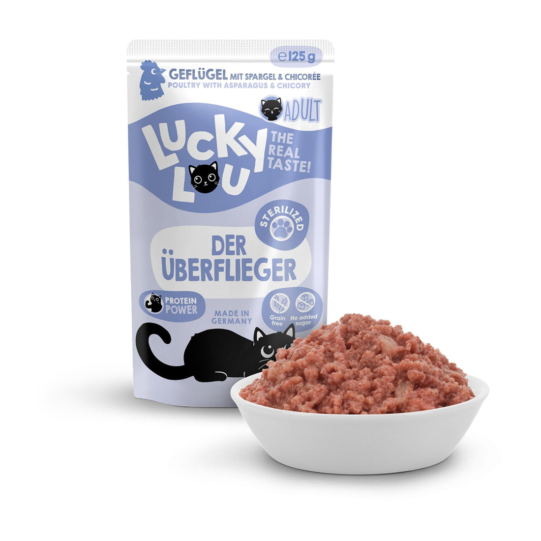 Lucky Lou Pouch Lifestage Sterilized Geflügel, Katzen Nassfutter - Woofshack