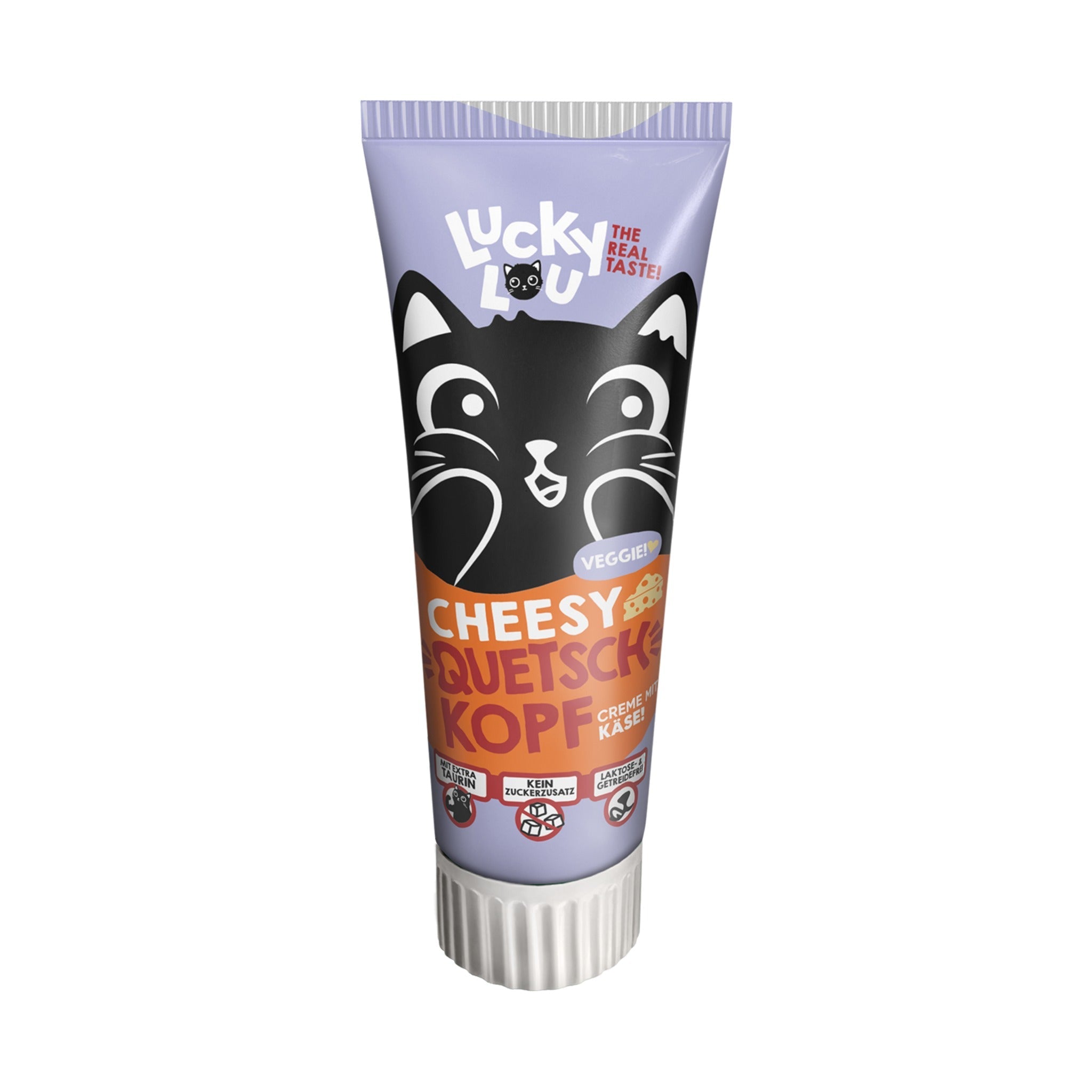 Lucky Lou Tube Quetschkopf Adult Käse, Katzensnack - Woofshack