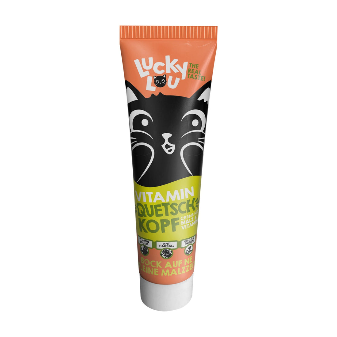 Lucky Lou Tube Quetschkopf Adult Malz &amp; Vitamine, Katzensnack - Woofshack